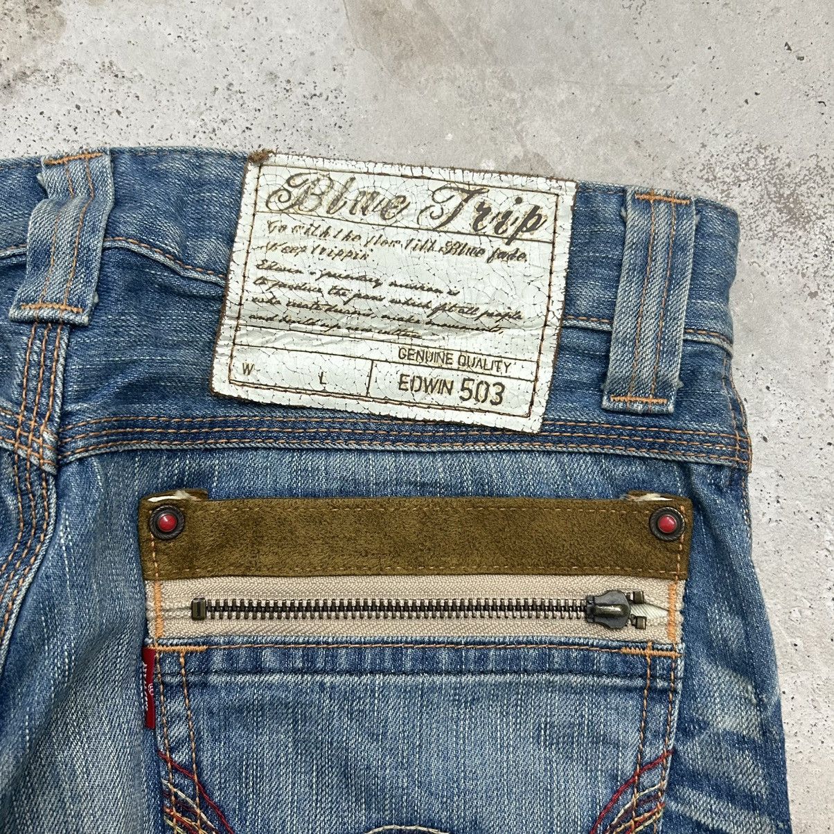 Edwin Vintage Edwin 503 Flare Blue Way Washed Light Blue Jean Size US 30 / EU 46 - 13 Thumbnail