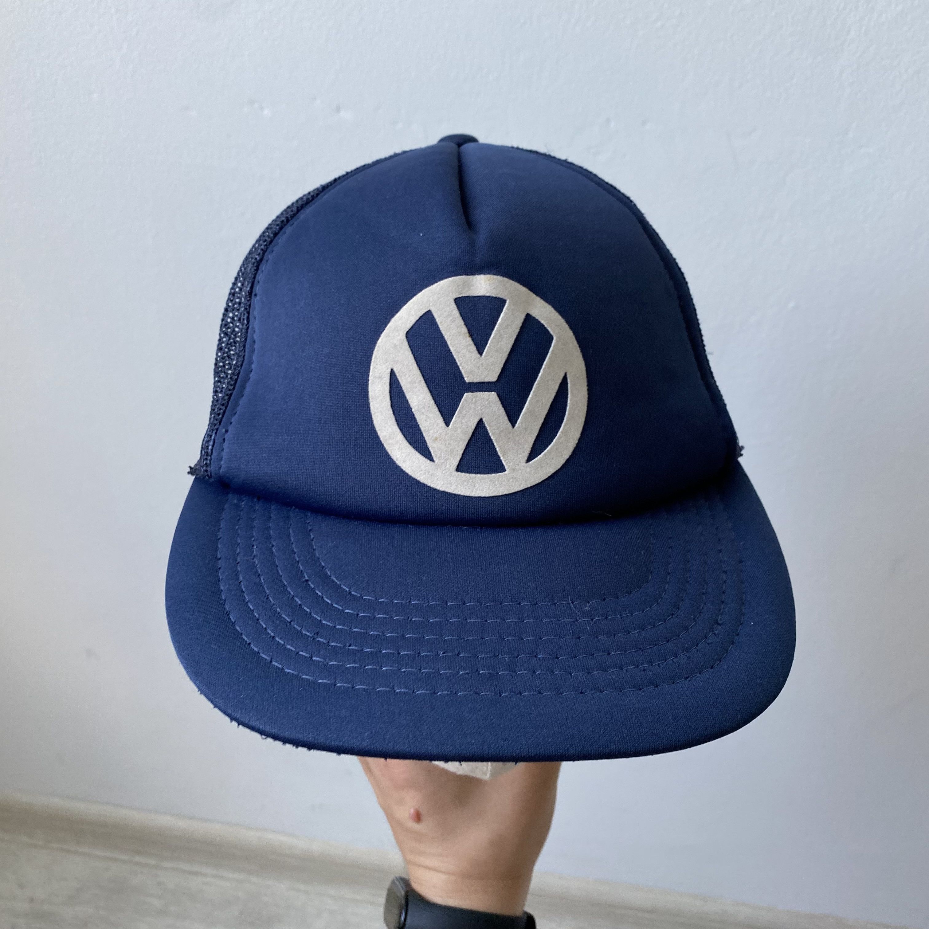 Mercedes-Benz Vintage 80s Wolksvagen Racing Trucker Hat Usa Dad hat Size ONE SIZE - 5 Thumbnail