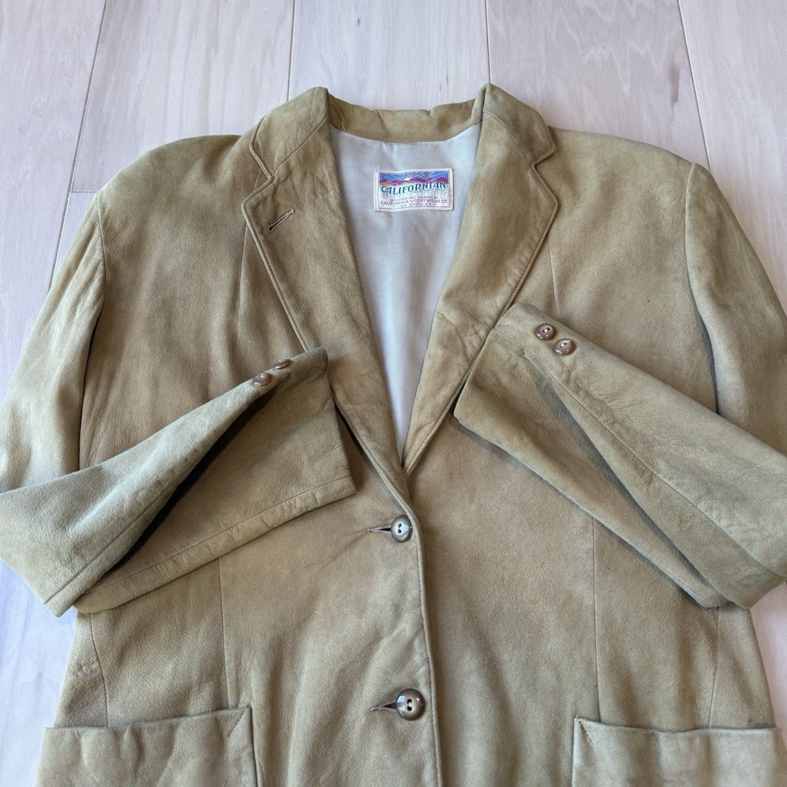 Vintage Vintage Californian Leather Jacket Women's Small Beige Size S / US 4 / IT 40 - 4 Thumbnail