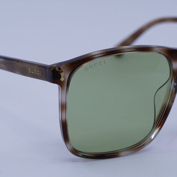 Gucci Gucci GG1041S 004 Sunglasses Havana Square Frame Size ONE SIZE - 2 Thumbnail