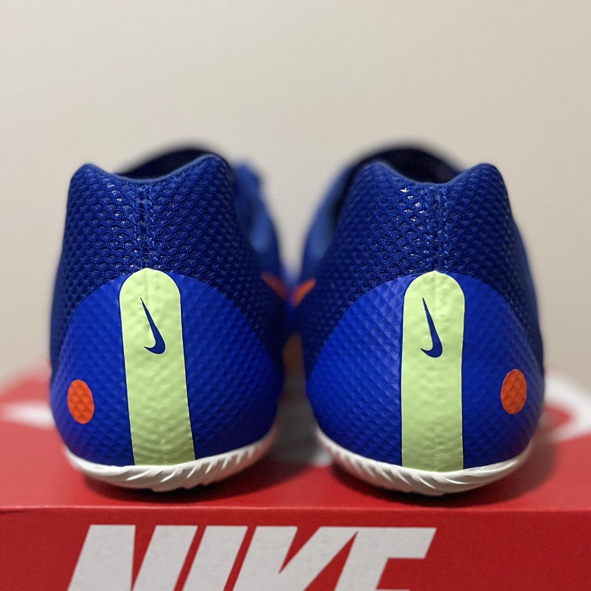 Nike Nike Zoom Rival Racer Blue Safety Orange Track Field Spikes Size US 12 / EU 45 - 3 Thumbnail