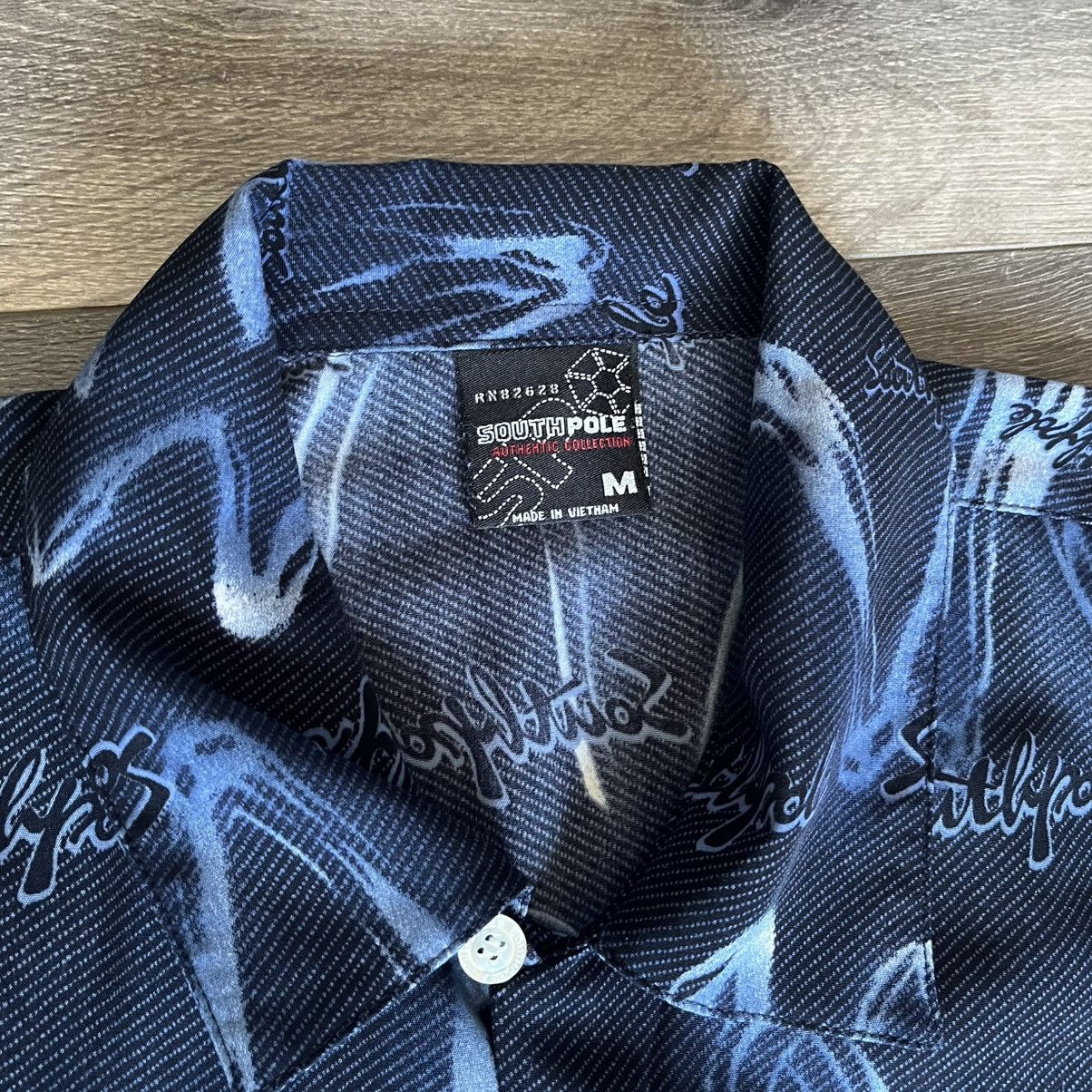 Southpole Vintage Y2K Southpole Geometric Pattern Wavelength S/S Shirt Size US M / EU 48-50 / 2 - 6 Thumbnail