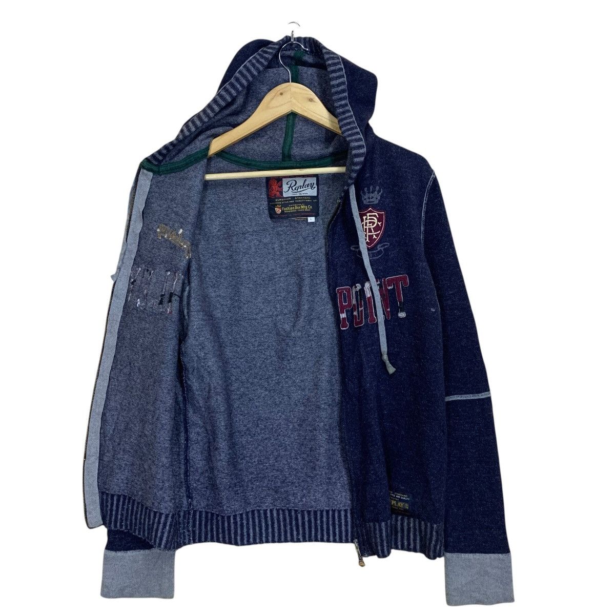 Replay Replay Big Logo Zipper Hoodie Knit Size US M / EU 48-50 / 2 - 11 Thumbnail