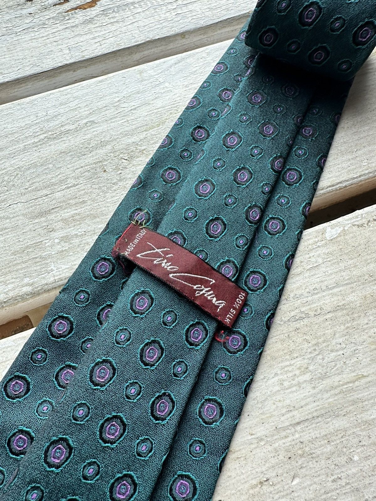 Vintage 🚨TINO COSMA VINTAGE 90s silk TIE RARE LUXURY OLD MONEY Size ONE SIZE - 3 Thumbnail