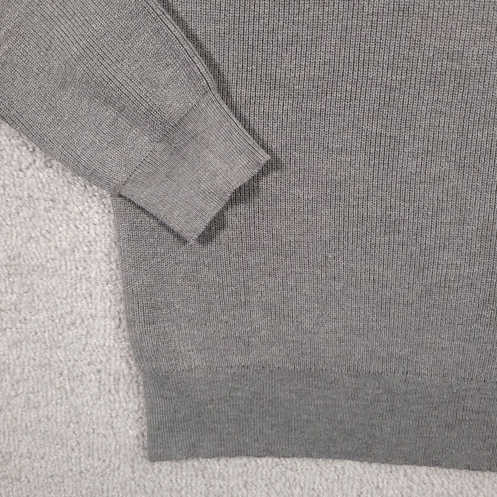 Vintage CooFandy Sweater Mens Medium Gray Ribbed 1/4 Button Long Sleeve Knit Men Slim M Gray Knit Pullover Christmas Snowflake Holiday Winter Mens Size US M / EU 48-50 / 2 - 5 Thumbnail