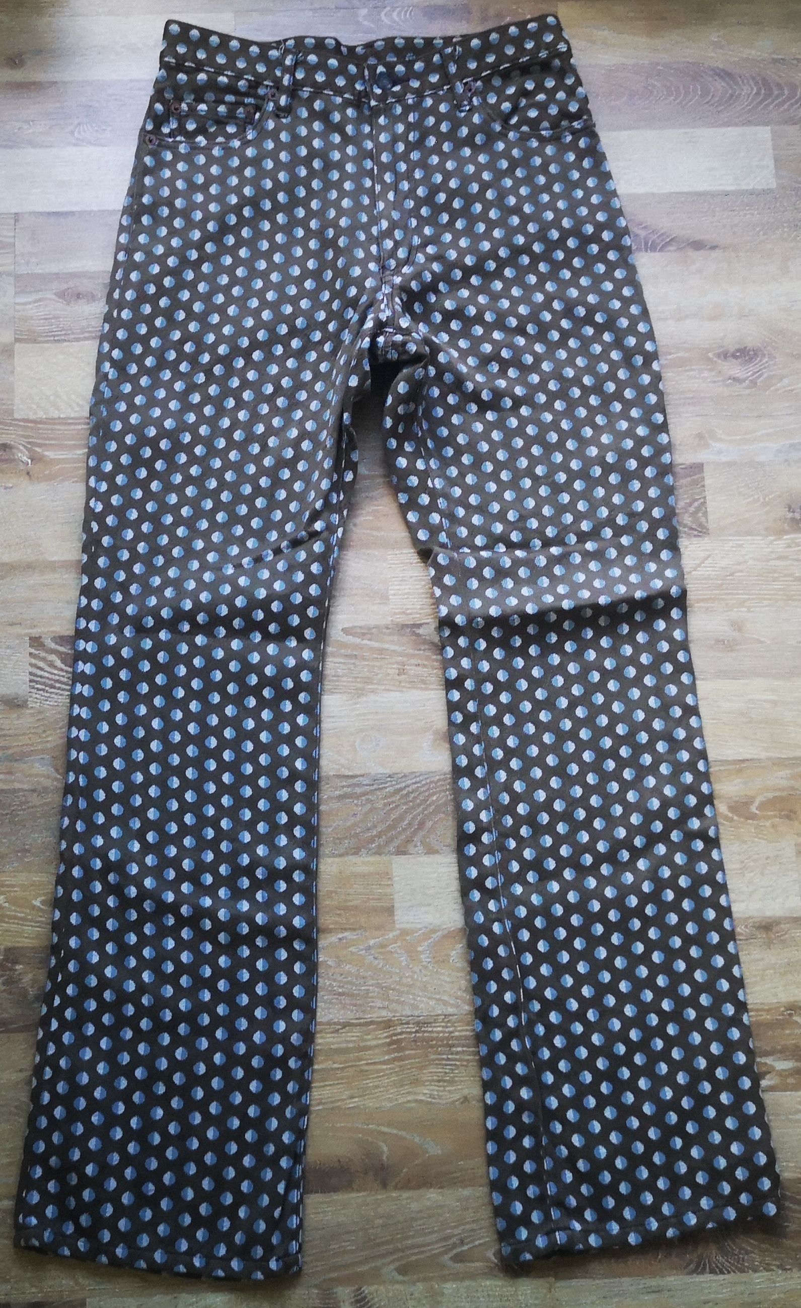 ABAHOUSE × Japanese Brand Vintage Japan Designer Brand Abahouse Polkadot Flare Pants Size 29" - 1 Thumbnail