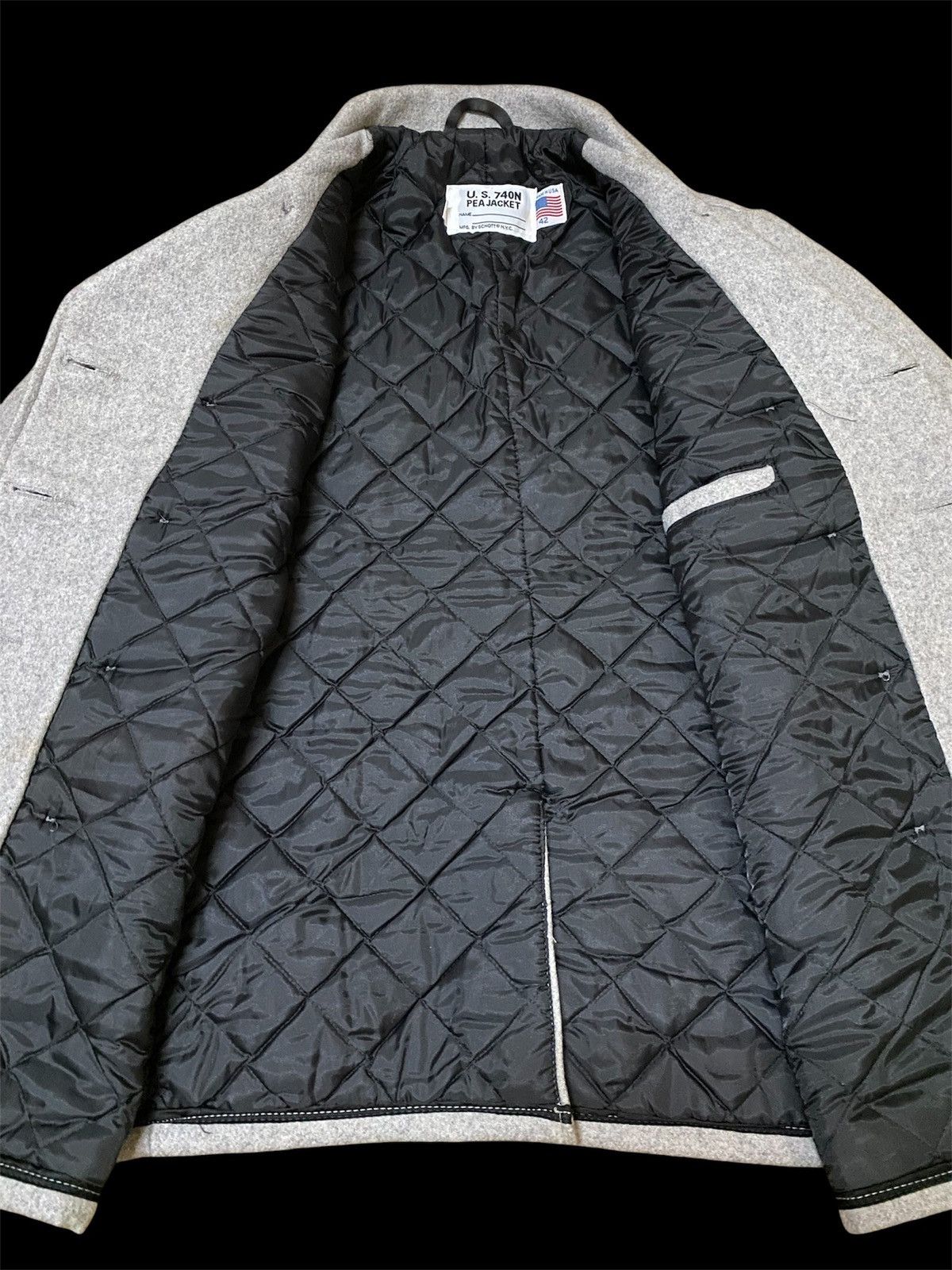 Schott ICONIC US 740N SCHOTT PEACOAT JACKET MADE IN USA SIZE 42 Size US L / EU 52-54 / 3 - 3 Thumbnail