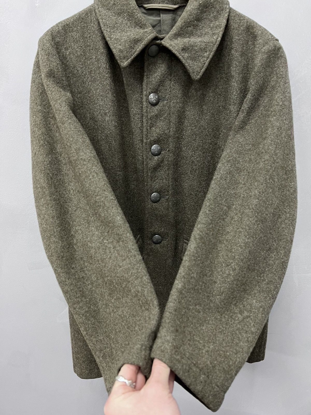 Japanese Brand × Vintage Vintage Wool Jacket Swedish Military 1955 Heavy Jacket Army Size US L / EU 52-54 / 3 - 18 Thumbnail