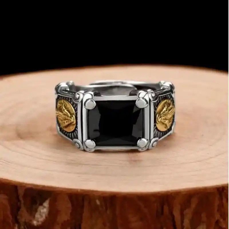 Vintage Vintage Silver Plated Black Zircon Virgin Mary Ring Size ONE SIZE - 6 Thumbnail