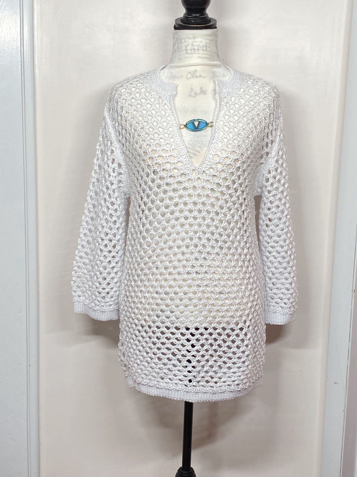 Valentino Valentino Garavani crochet beach coverup dress size S Size S / US 4 / IT 40 - 1 Thumbnail