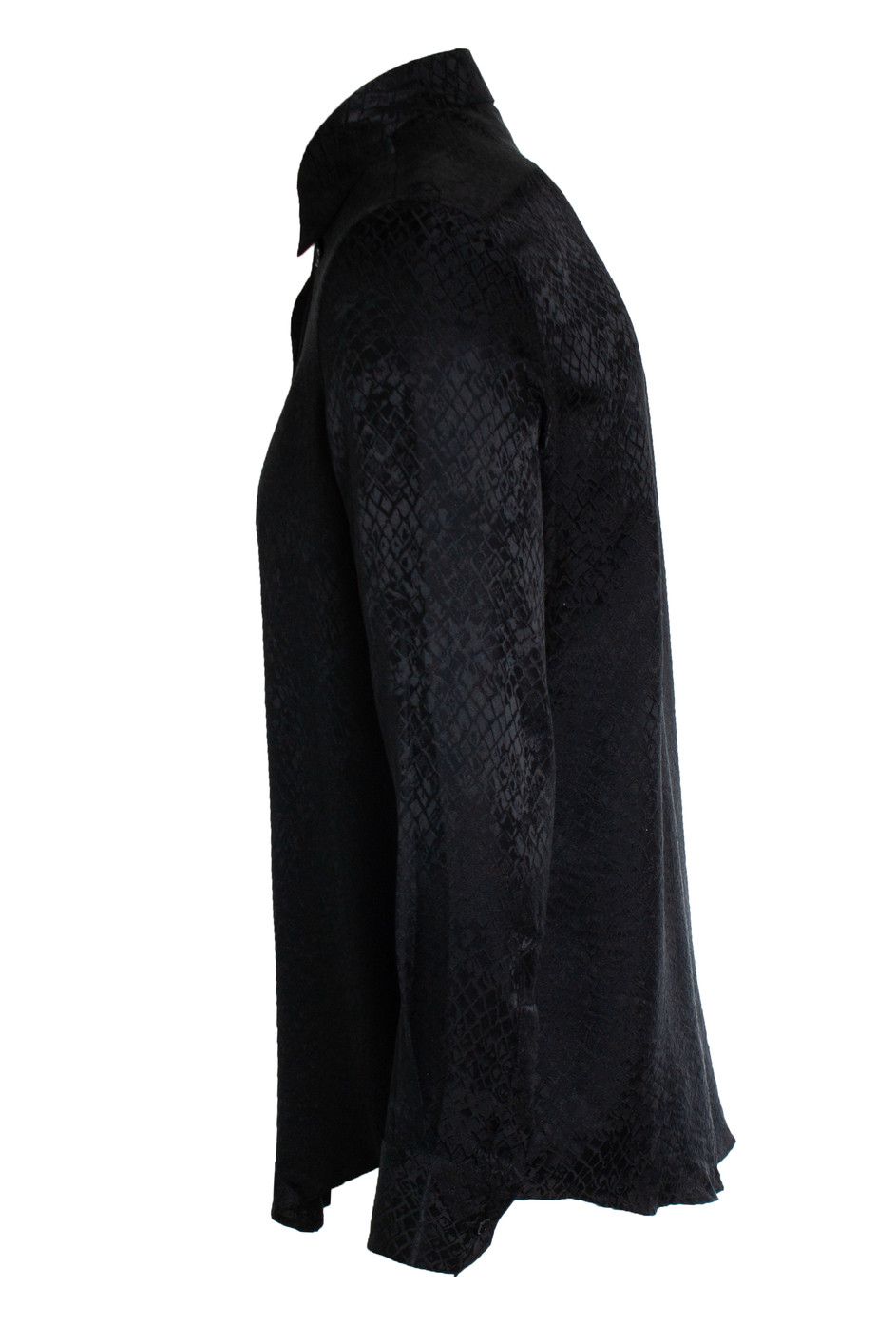 Saint Laurent Paris Celine, Lizard printed shirt in black Size US M / EU 48-50 / 2 - 2 Thumbnail