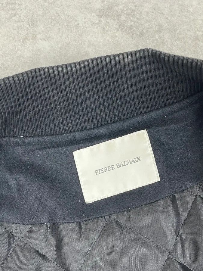 Pierre Balmain FW2014 Pierre Balmain Black Leather Studded Bomber Jacket Size US M / EU 48-50 / 2 - 12 Thumbnail