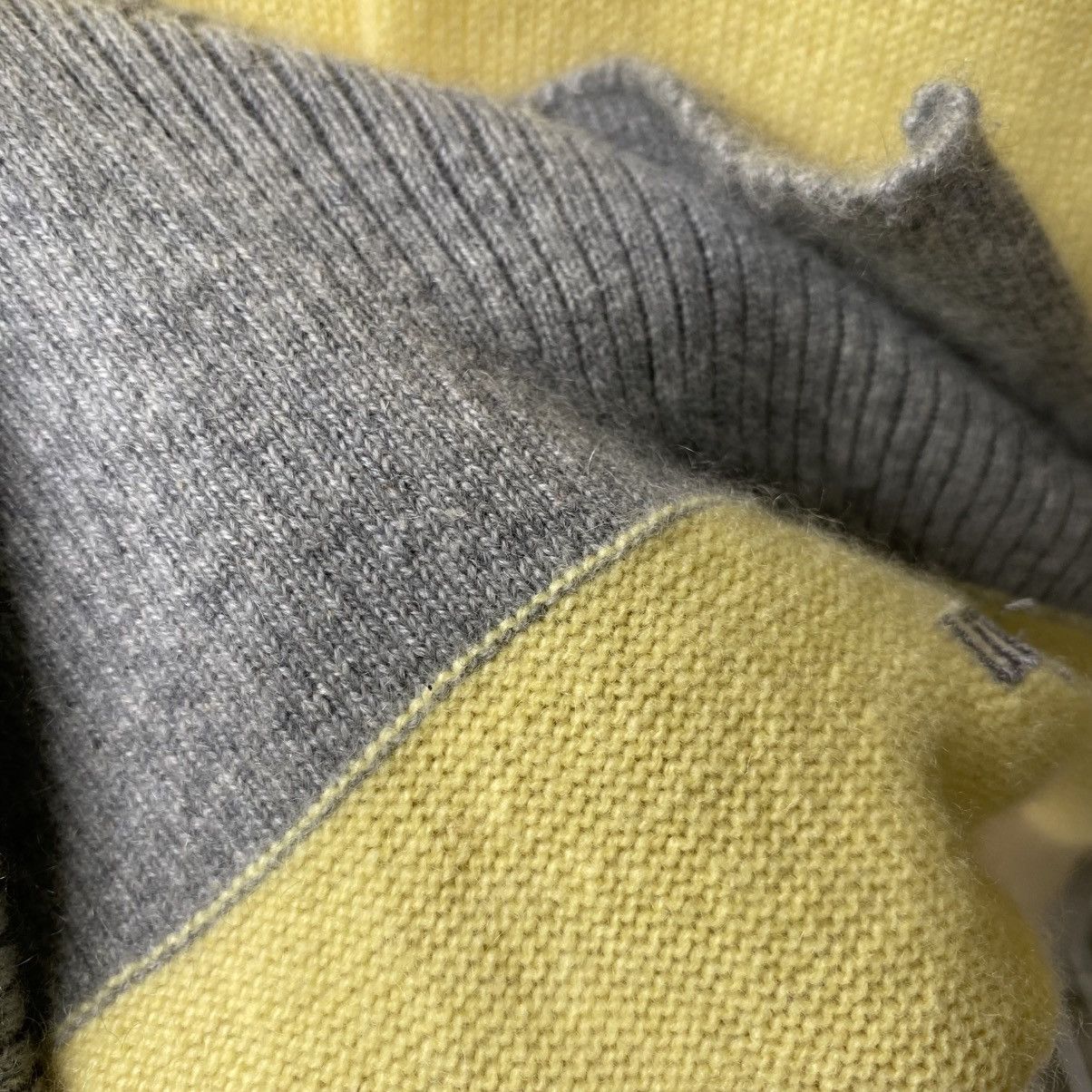 Chloe Miss chloe Yellow and Gray Colorblock Knit Sweater Dress Size S / US 4 / IT 40 - 23 Thumbnail