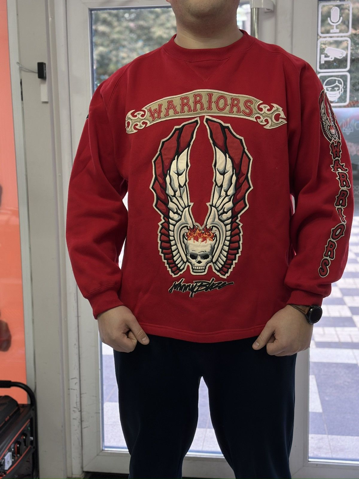 Other Vintage Johnny Blaze Warriors Sweatshirt XL Red Rare 90s Size US XL / EU 56 / 4 - 4 Thumbnail