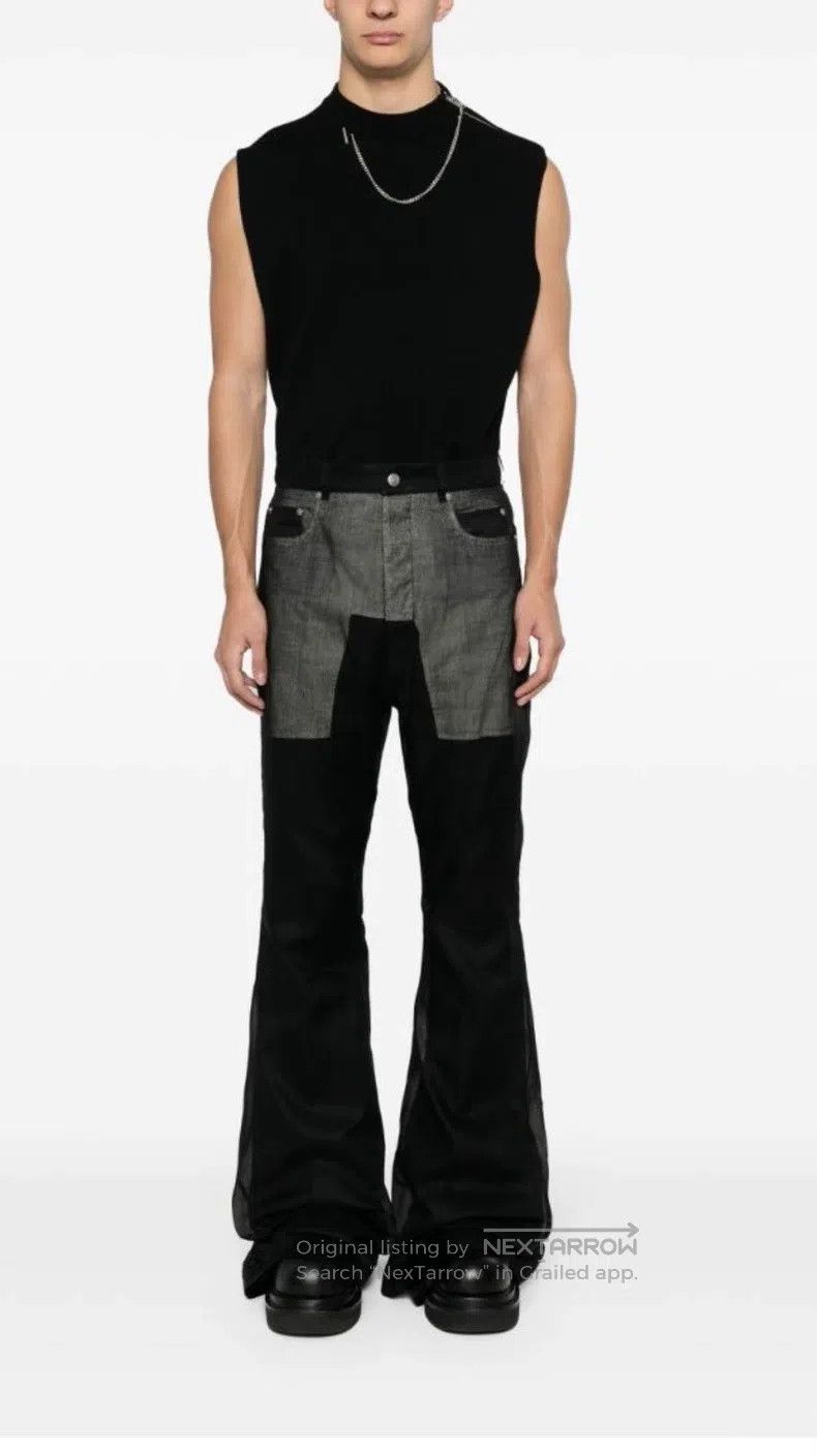 Rick Owens Rick Owens Cupro double-layer slim flared pants| Size US 28 / EU 44 - 7 Thumbnail