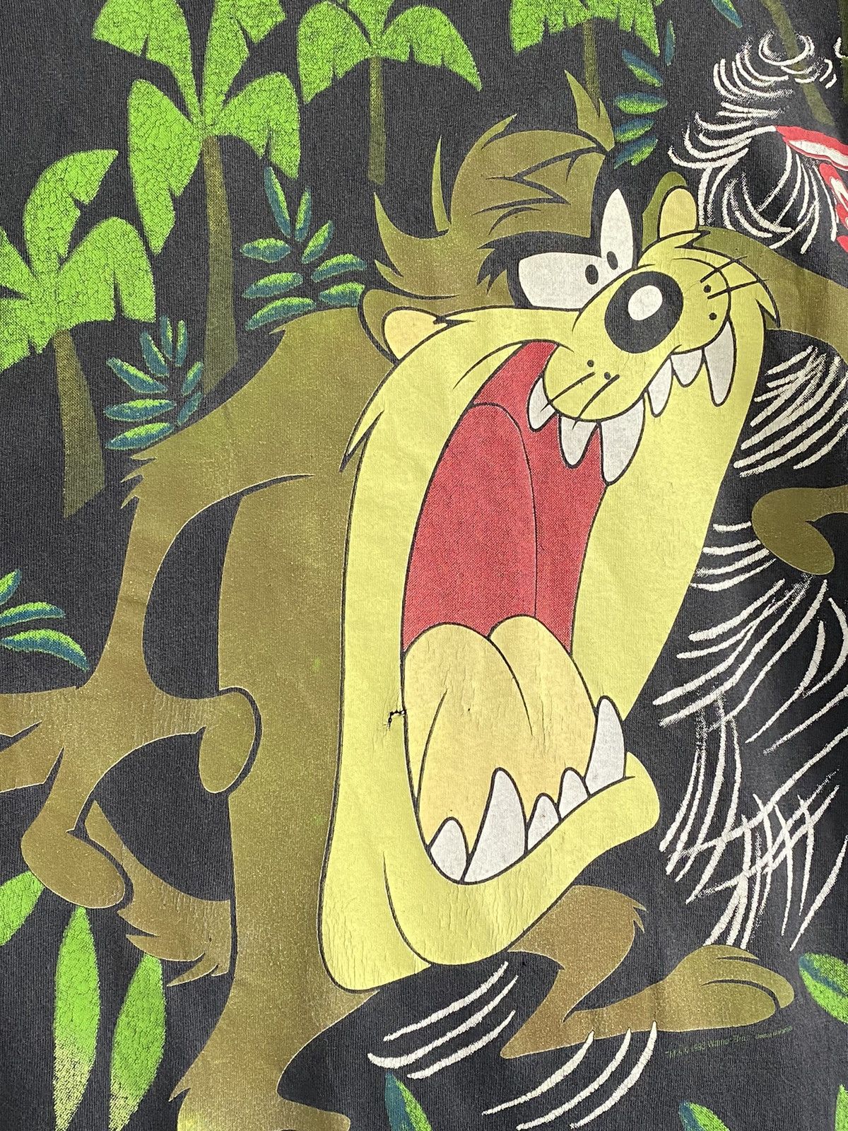 Cartoon Network × Vintage Vintage 1993 Looney Tunes Tasmanian Devil All Overprint Tee Size US L / EU 52-54 / 3 - 9 Thumbnail