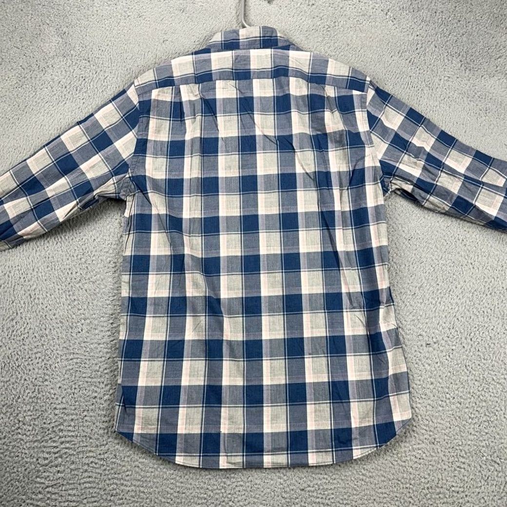 J.Crew J.CREW Flex Shirt Adult Medium Blue Grey Plaid Button-Down Slim Fit Mens NEW Favorite Time Size US M / EU 48-50 / 2 - 4 Thumbnail