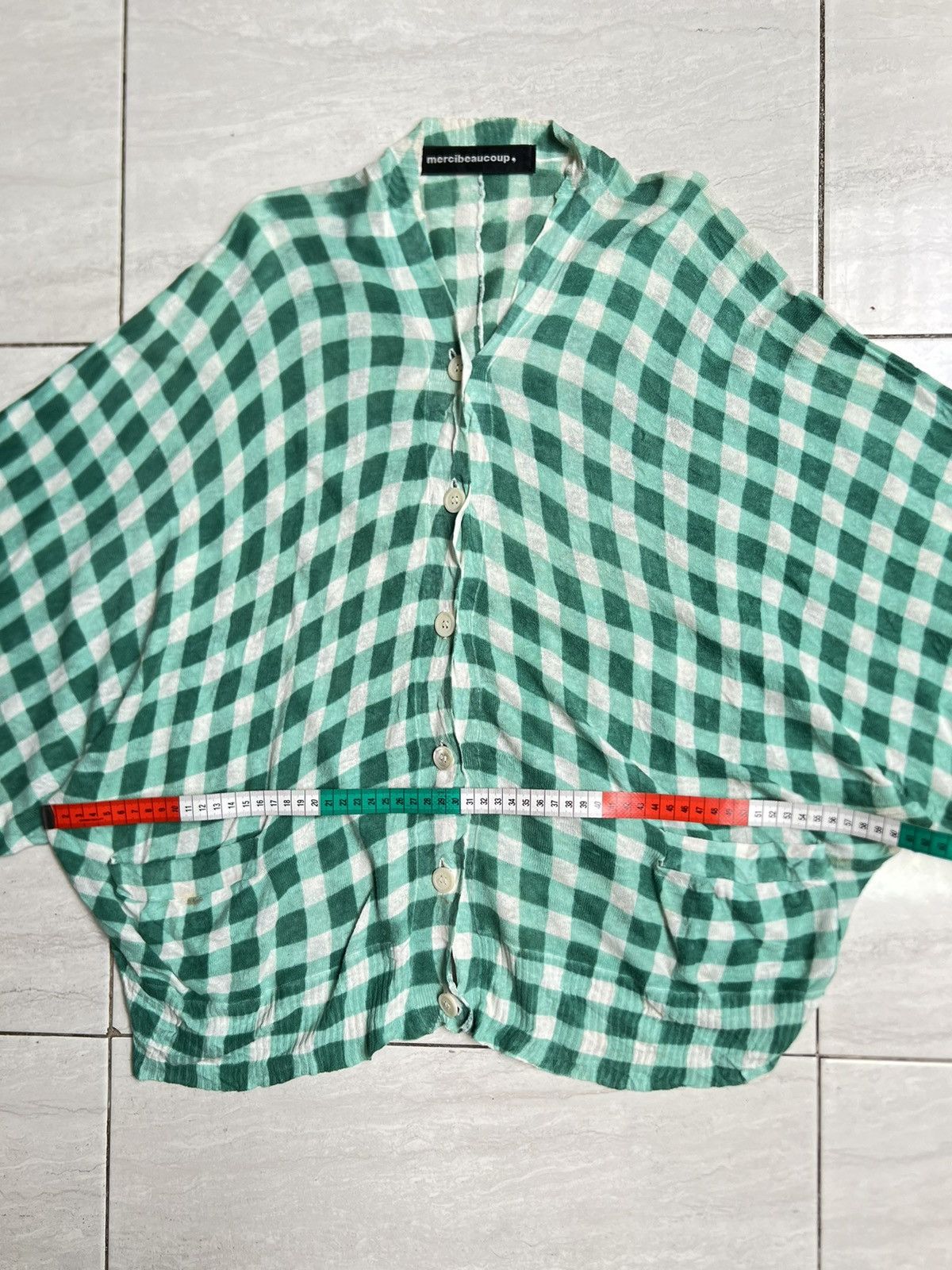 mercibeaucoup MERCIBEAUCOUP Issey Miyake Plaid Cardigan Size US XL / EU 56 / 4 - 3 Thumbnail