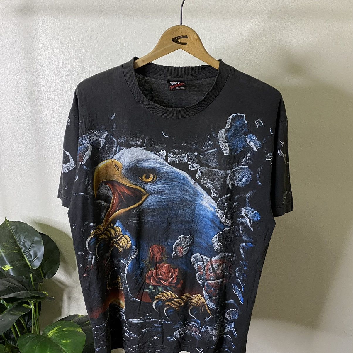 Vintage Flybeans AOP Eagle Graphic American Thunder Travis Style Tee Size US L / EU 52-54 / 3 - 2 Thumbnail