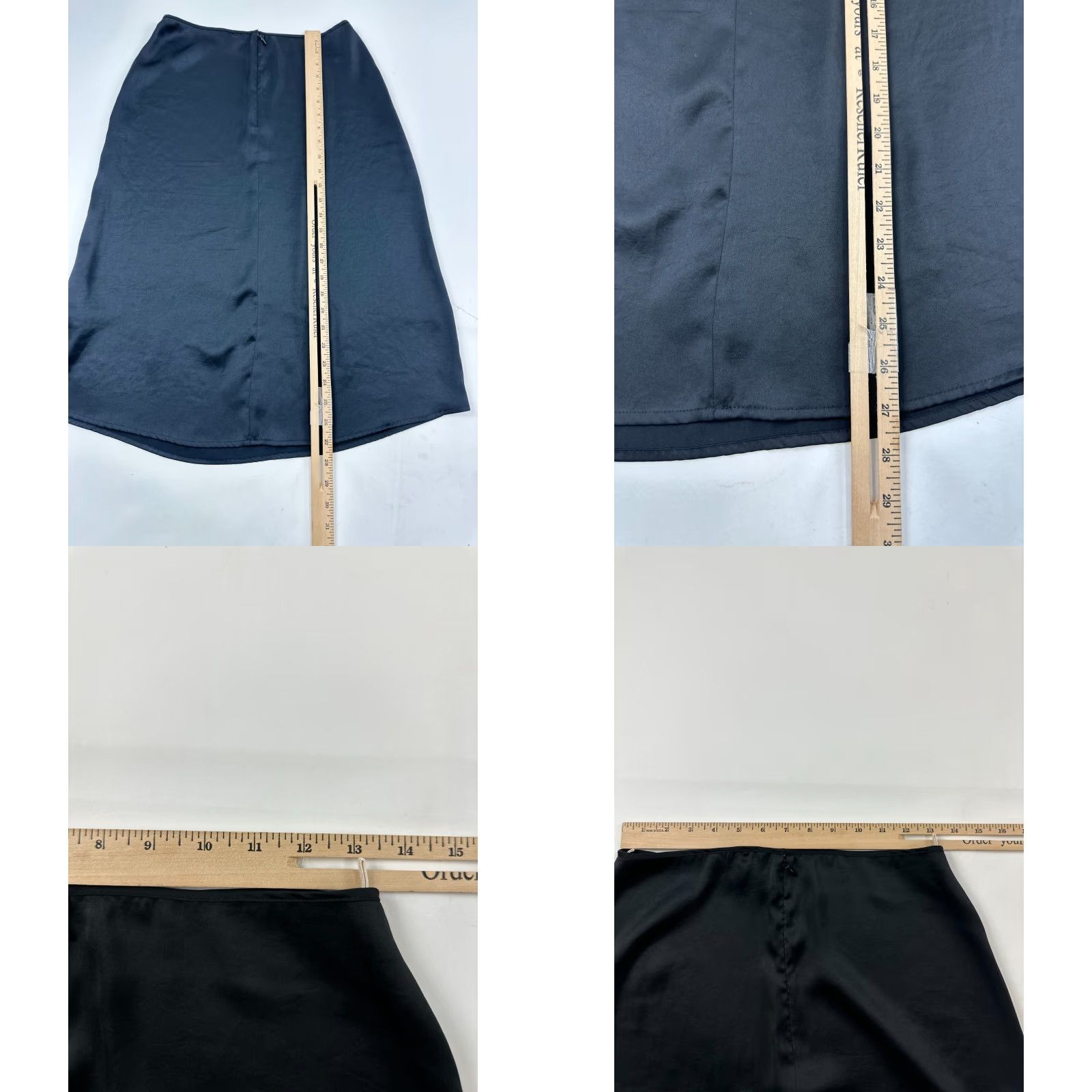 Vintage Wilfred Skirt Womens S Black Solid Midi Straight Pencil Back Zip Casual Party/Cocktail Men/Womens? Size 28" / US 6 / IT 42 - 8 Thumbnail