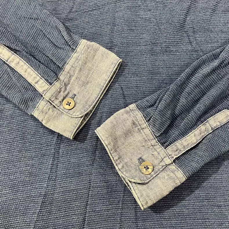 RRL Ralph Lauren RRL Ralph Lauren Vintage Indigo Dyed Henley Underwear Size US S / EU 44-46 / 1 - 5 Thumbnail