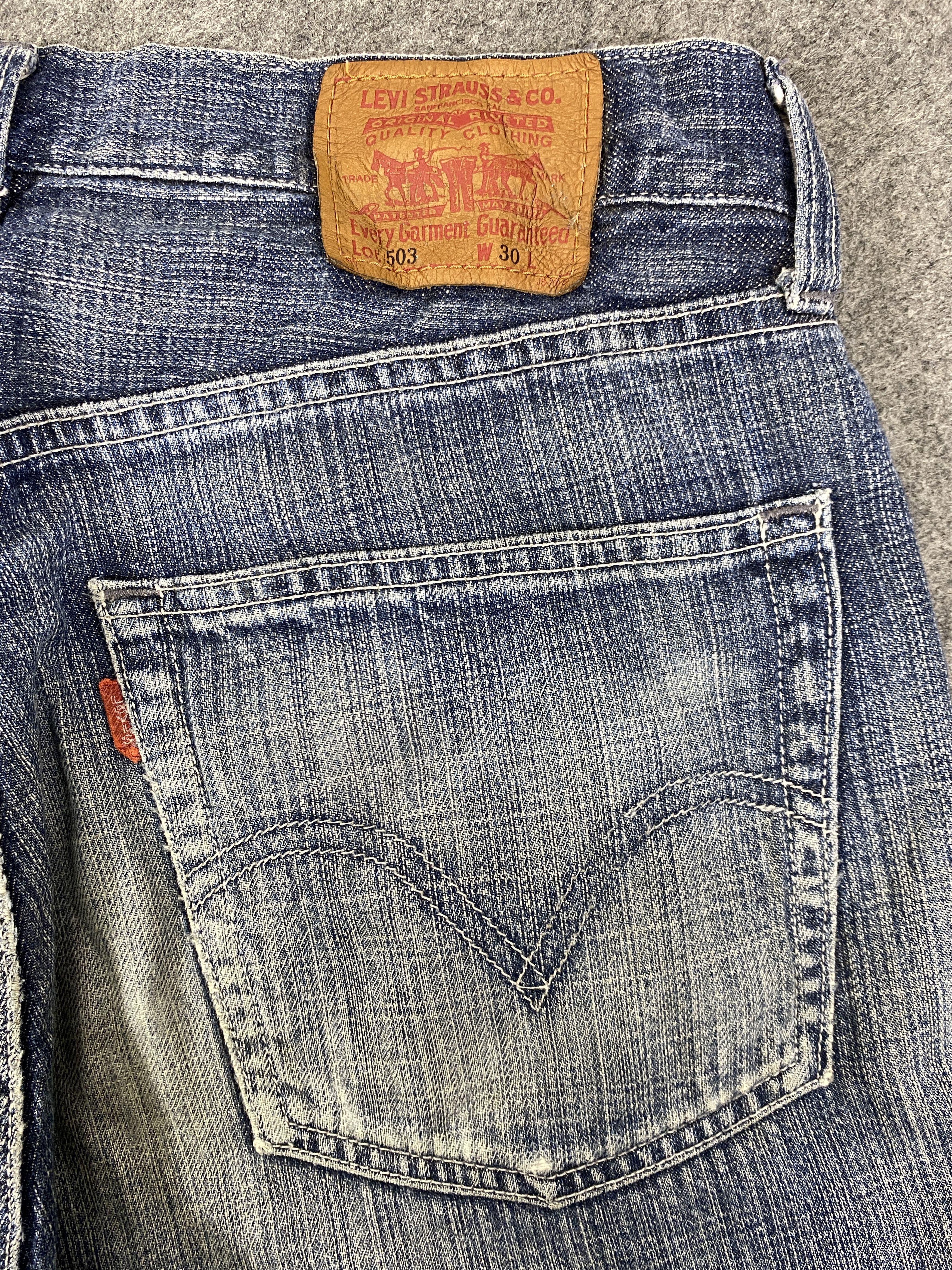 Levi's Faded Blue Vintage Levi's 503 Short Jeans 30x14.5 - JN3354 Size US 30 / EU 46 - 10 Thumbnail