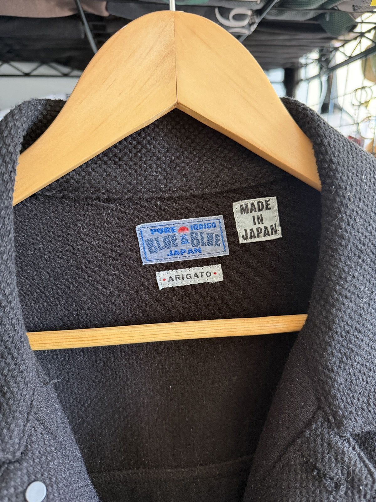 Blue Blue Japan Blue Blue Japan Double Weave Black Sashiko Trucker Jacket Size US XL / EU 56 / 4 - 3 Thumbnail