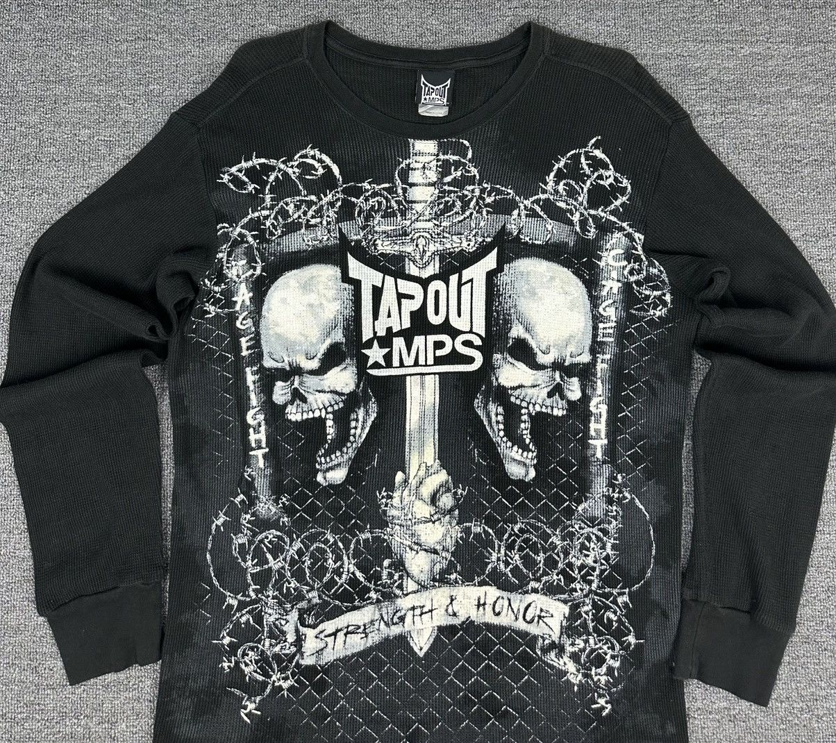 Tapout Rare🔥Tapout MPS Long Sleeve Waffle Knit Thermal Shirt Size US M / EU 48-50 / 2 - 2 Thumbnail