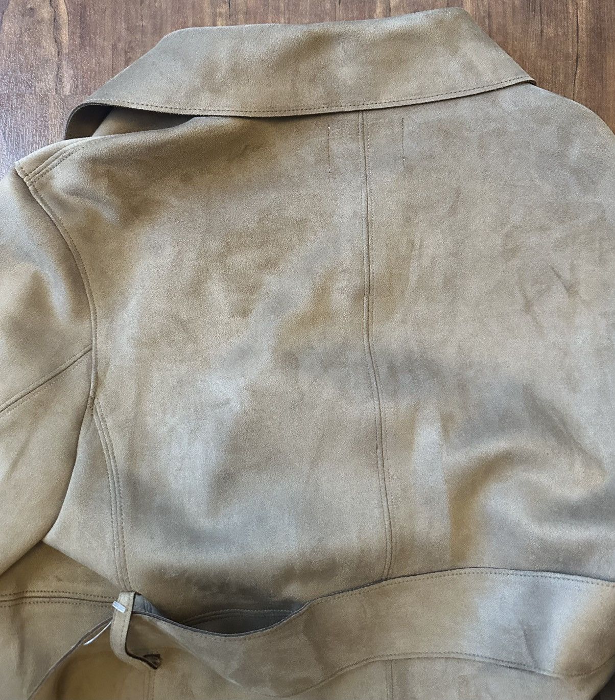 H&M H&M Women’s Faux Suede Coat Long XS Dark Beige Light Brown Size XS / US 0-2 / IT 36-38 - 7 Thumbnail