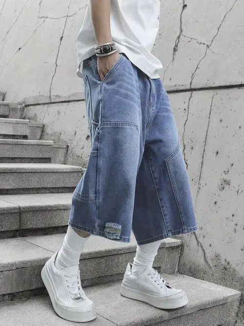 Jean Kinuka x Reiya Vintage retro Shorts Jorts jeans washed Size US 32 / EU 48 - 1 Thumbnail