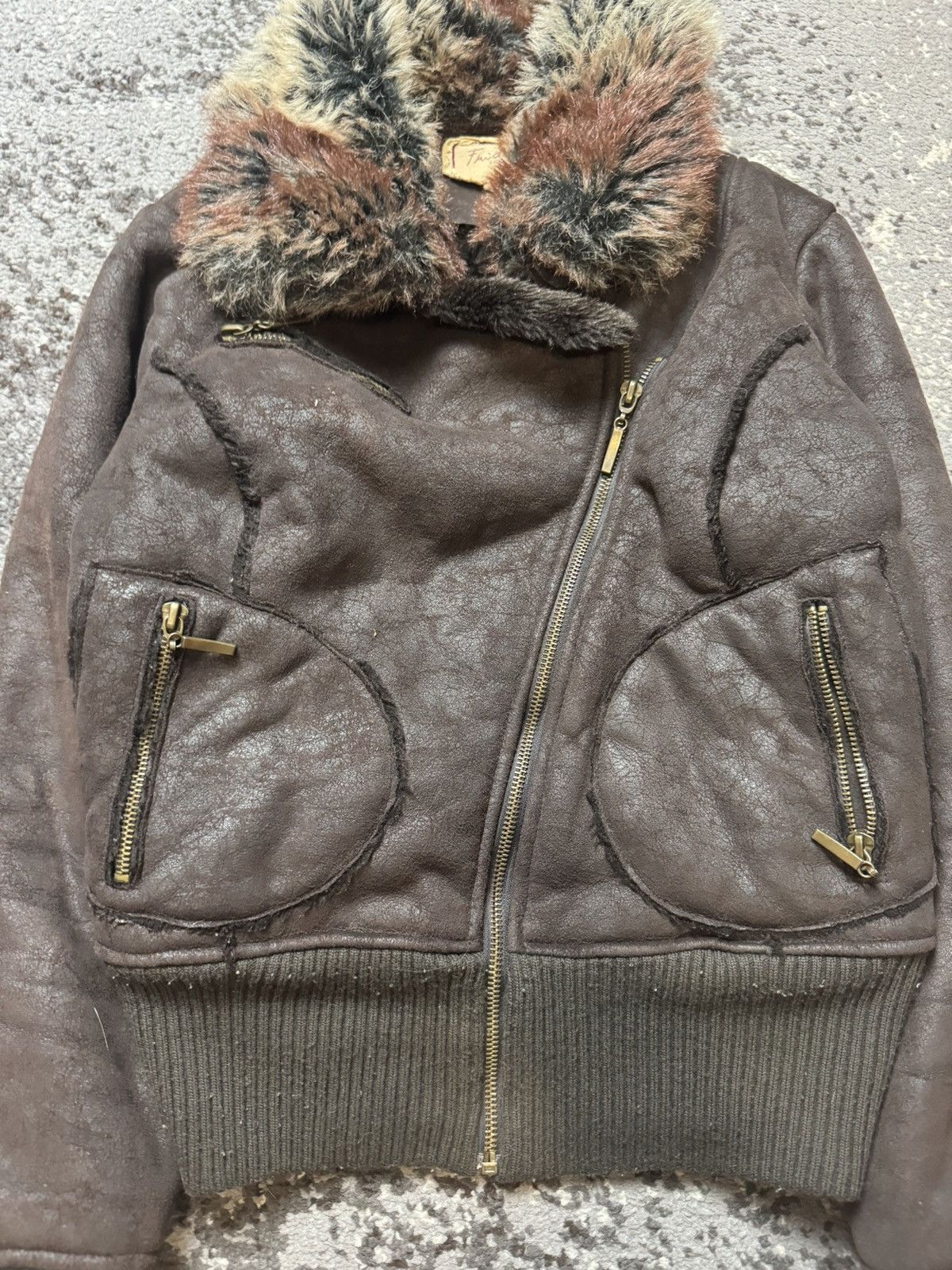 Vintage Vintage y2k Asymmetrical G.O.A Style Fur Bomber Jacket Size US S / EU 44-46 / 1 - 9 Thumbnail