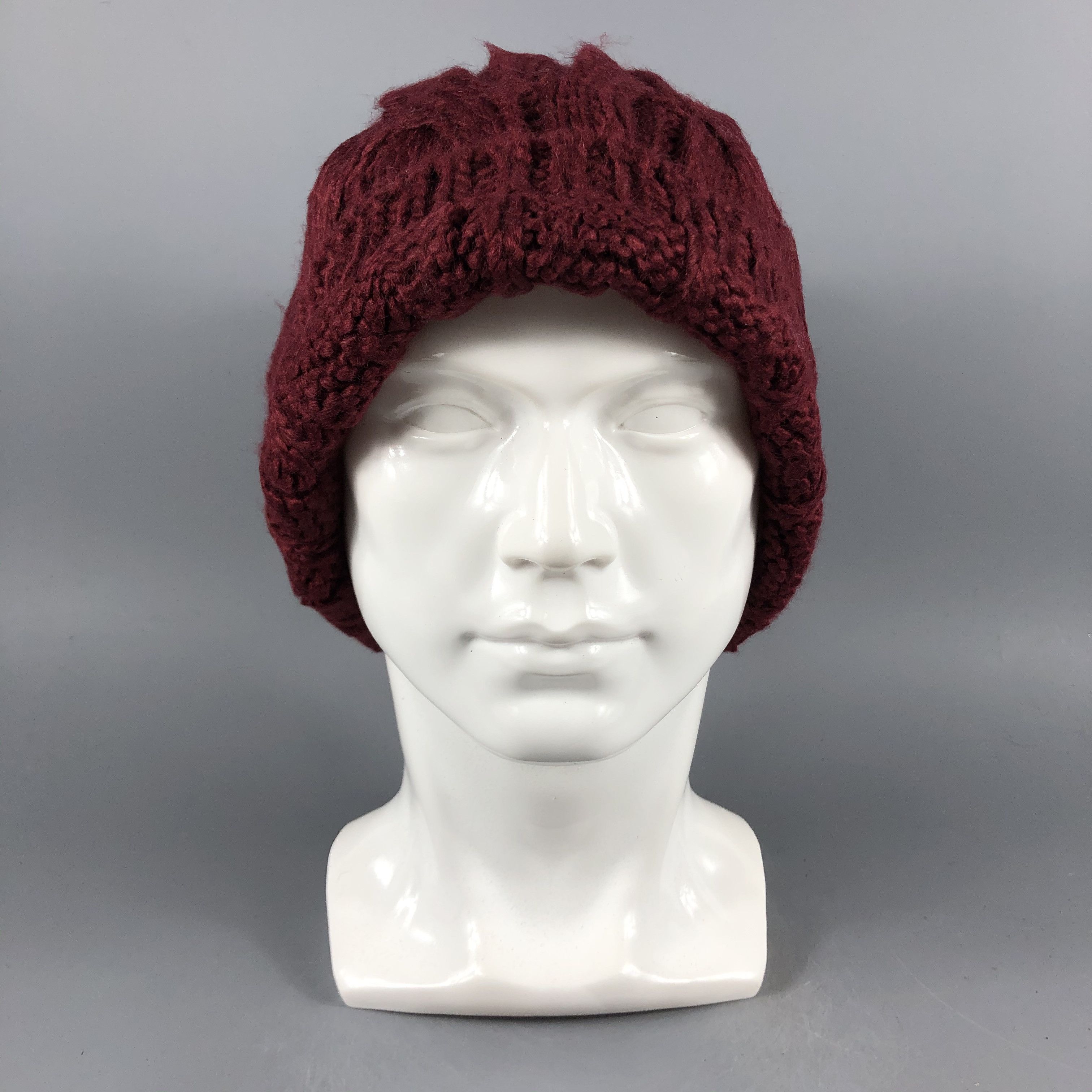 image of Vintage Ichiyon Plus Aran Isle Pompom Beanie Hat Snow Cap -D1090, Men's