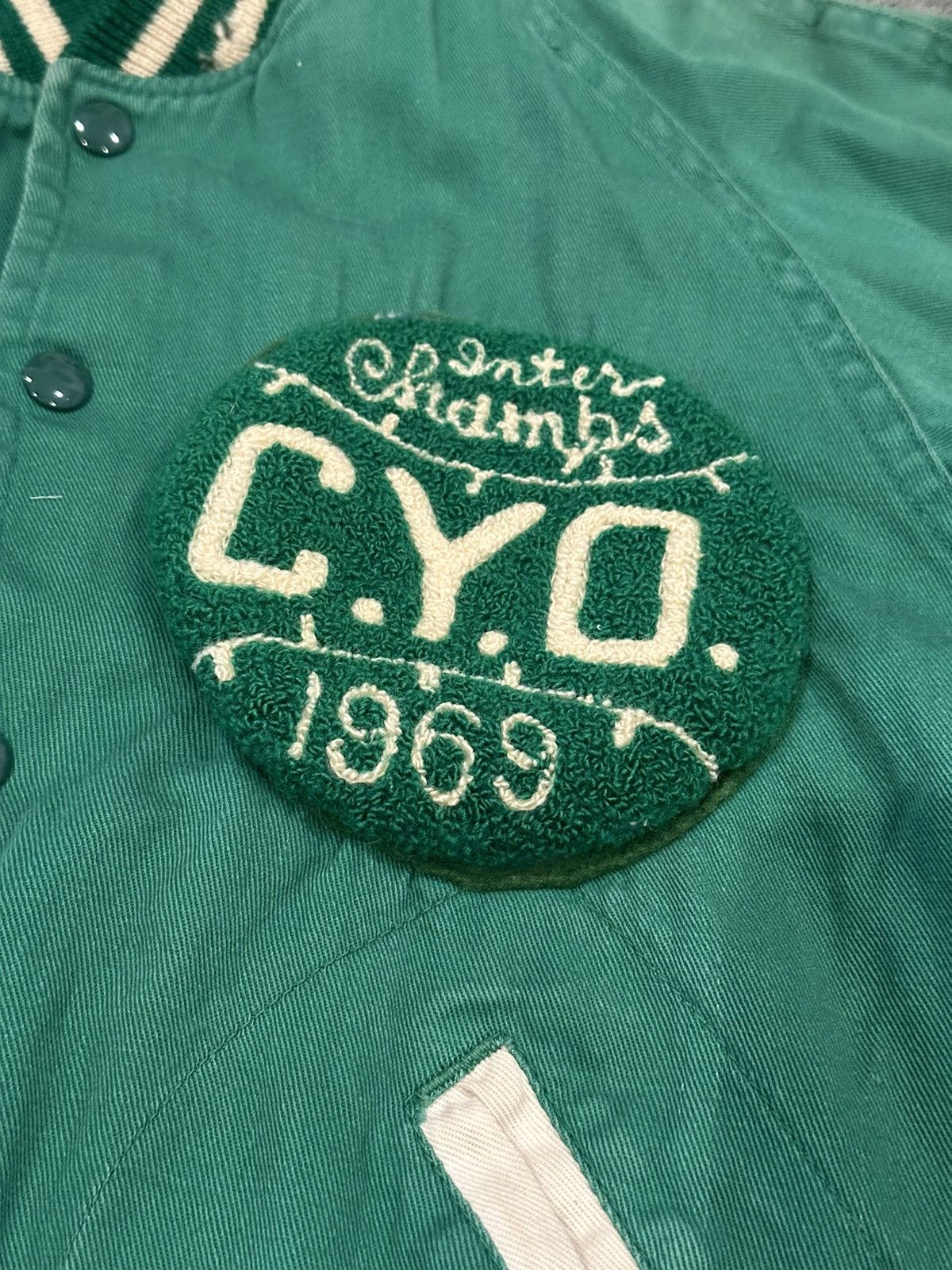 Vintage Vintage 1969 Green “Inter-Champs C.Y.O” Varsity Jacket Size US M / EU 48-50 / 2 - 3 Thumbnail