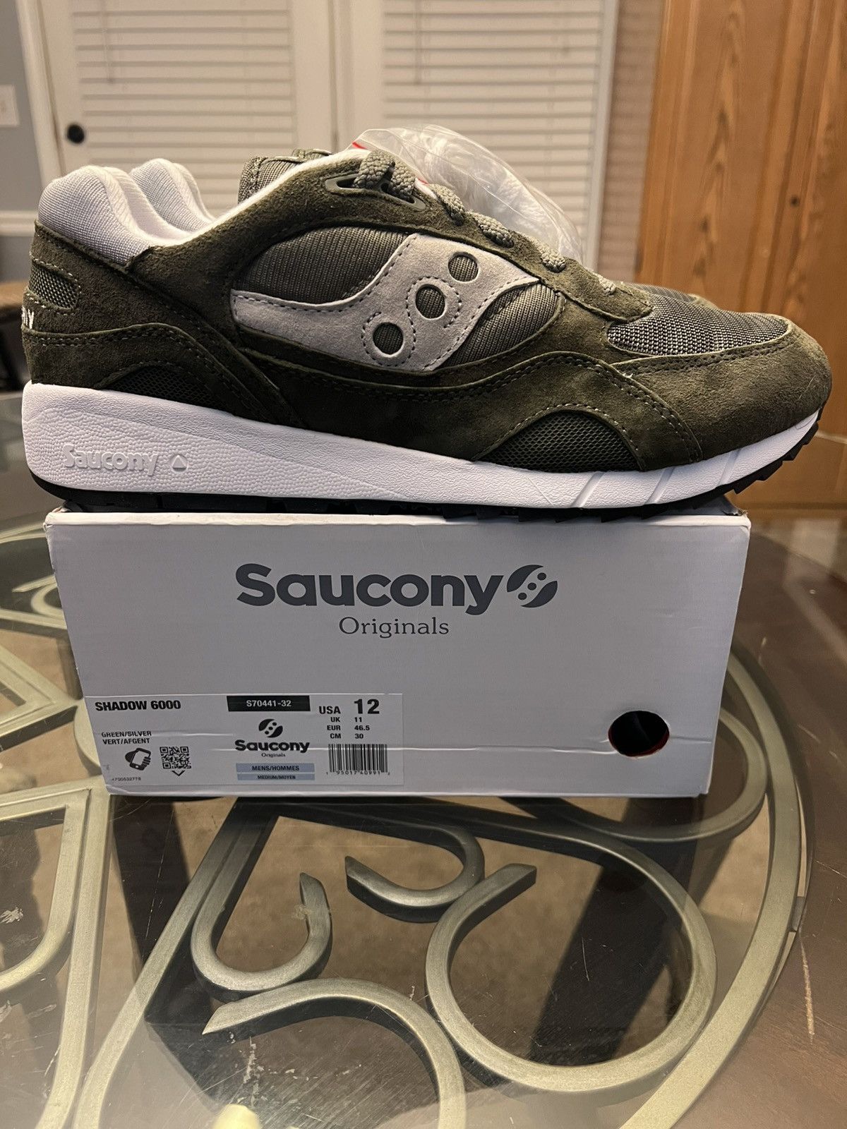 Saucony Saucony Shadow 6000 Green Suede (3 Pairs) Size US 12 / EU 45 - 5 Thumbnail