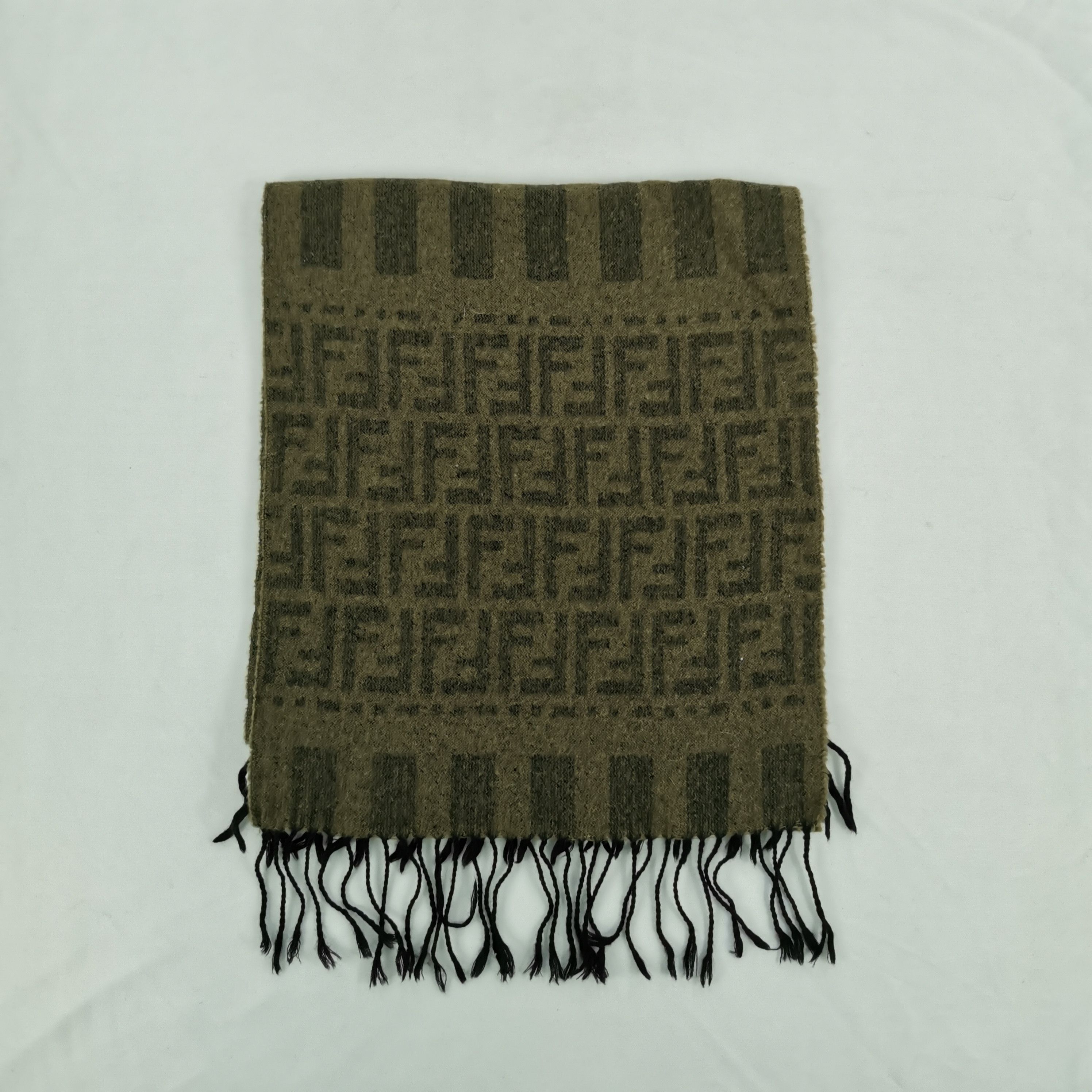 Fendi Vintage FENDI Scarf Fendi Zucca FF Monogram Wool Scarves. Size ONE SIZE - 2 Thumbnail