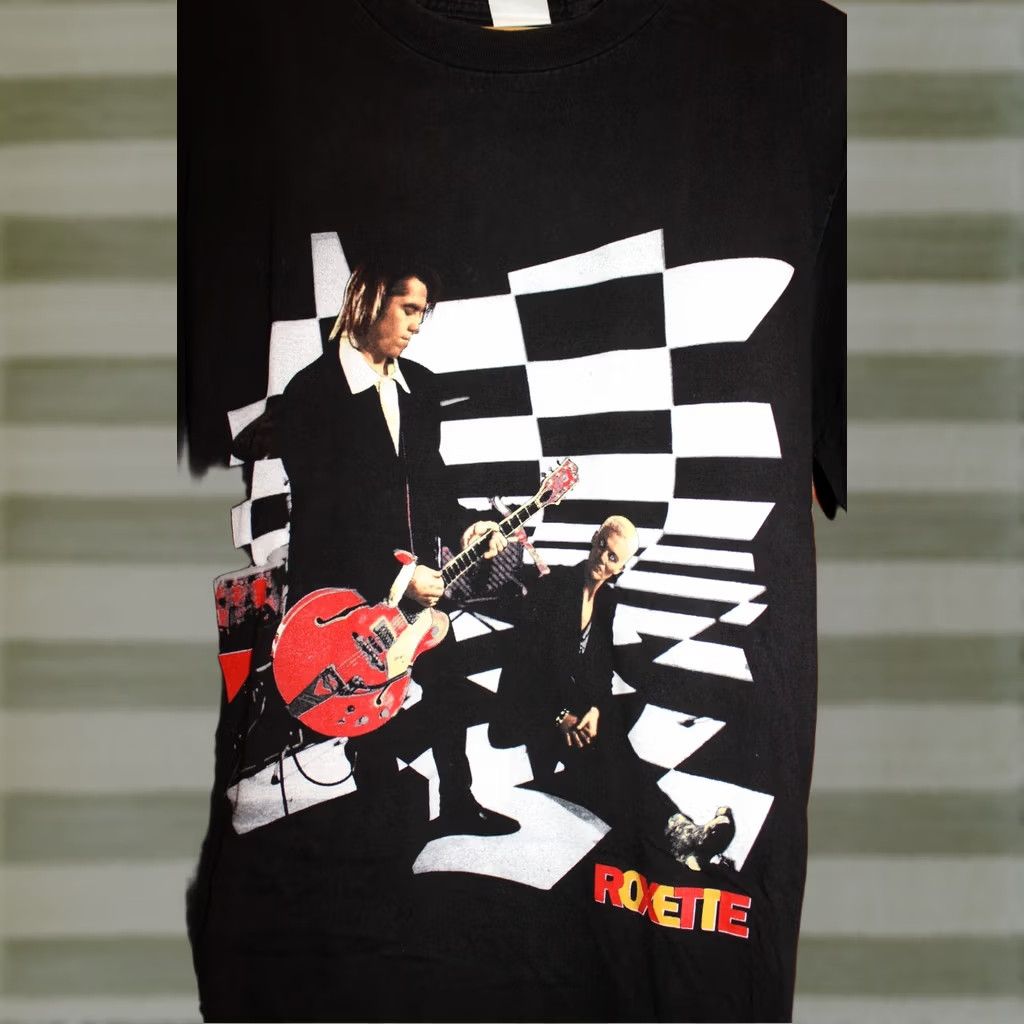 Vintage VINTAGE Roxette Crash!Boom!Bang! Tour T-Shirt - size L Mens Black Roxette 90s Rock Concert Merch Shirt Size US L / EU 52-54 / 3 - 1 Thumbnail