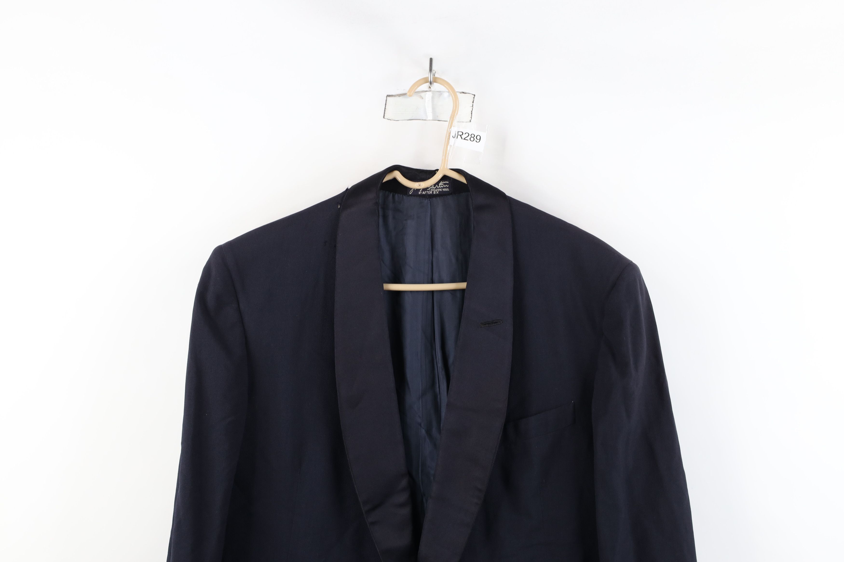 Vintage Vintage 50s Rockabilly Prom Smoking Tuxedo Jacket Navy USA Size US XXL / EU 58 / 5 - 2 Thumbnail