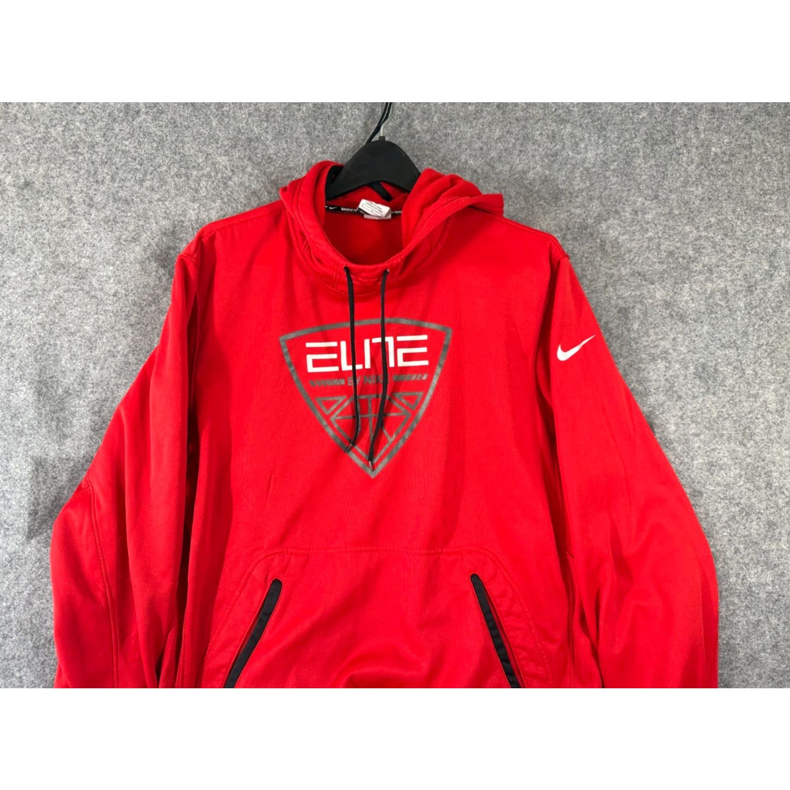 Nike Nike Elite Basketball Hoodie Mens L Red Therma Fit Drawstring Pullover Size US L / EU 52-54 / 3 - 2 Thumbnail