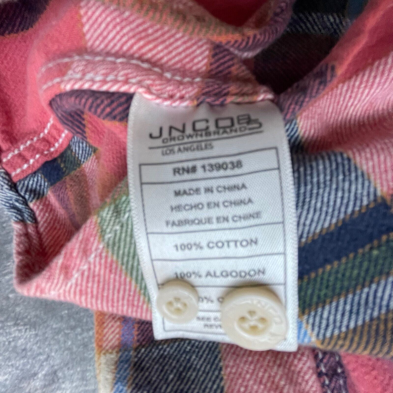 JNCO JNCO Shirt Mens Medium Plaid Flannel Denim Grunge Skater Y2K Size US M / EU 48-50 / 2 - 4 Thumbnail