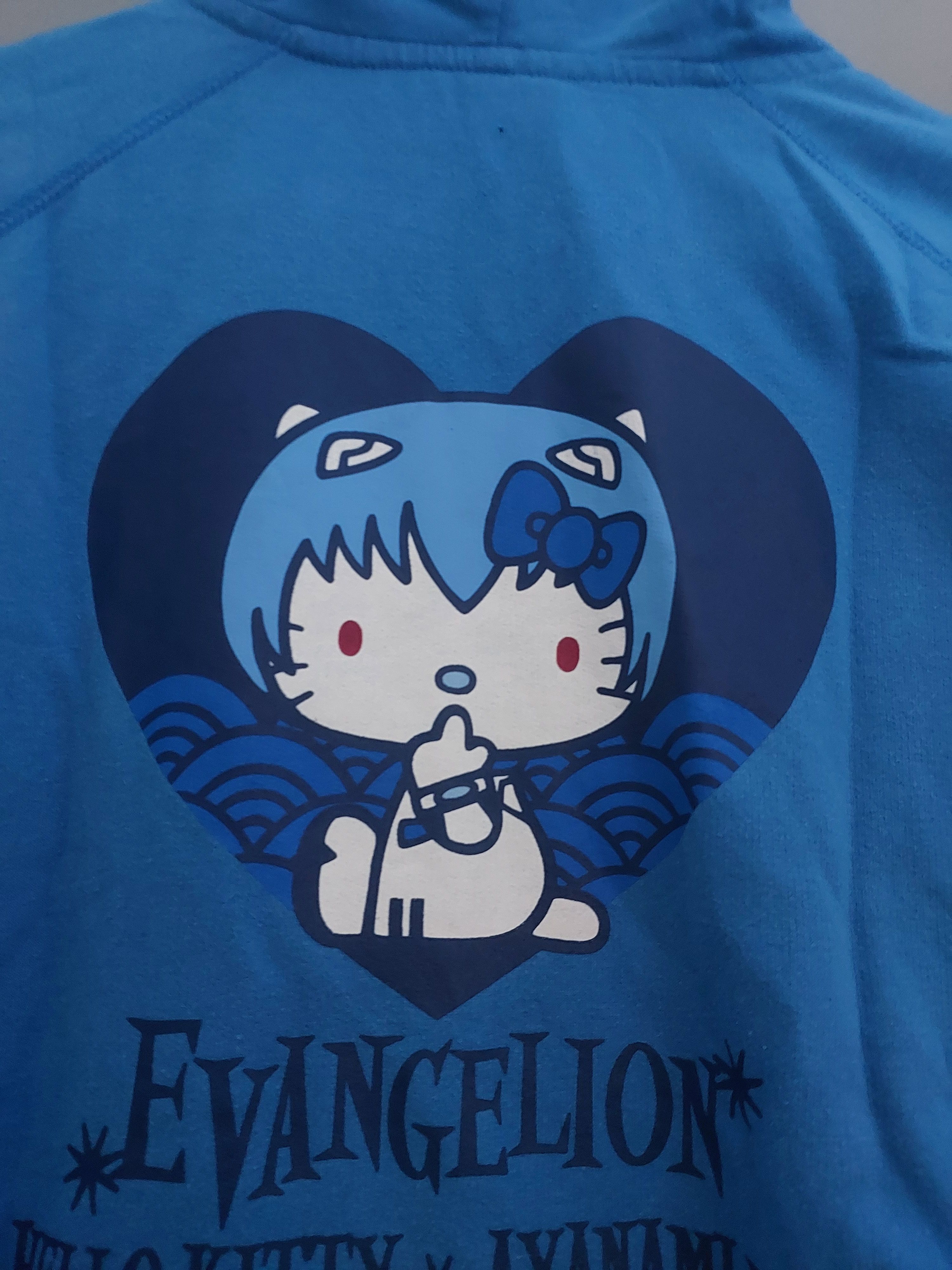 Anime EVANGELION x HELLO KITTY REI AYANAMI ANIME MANGA HOODIE Size US M / EU 48-50 / 2 - 8 Thumbnail