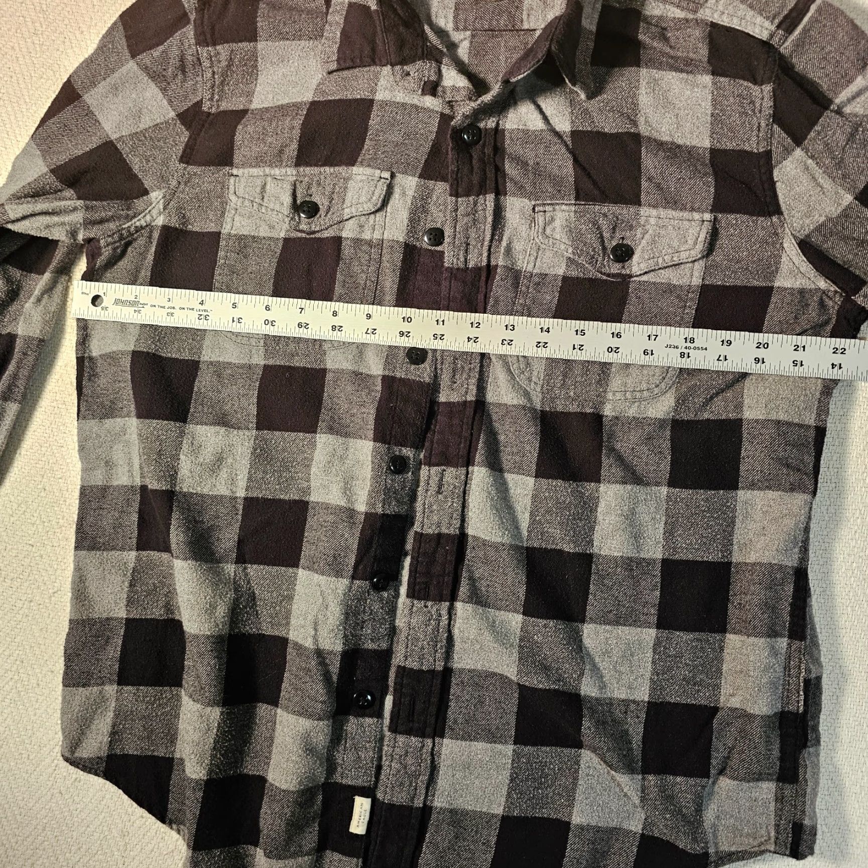 Vintage American Eagle Flannel Shirt Men's Large Black Check Long Sleeves Button-Up Size US L / EU 52-54 / 3 - 7 Thumbnail