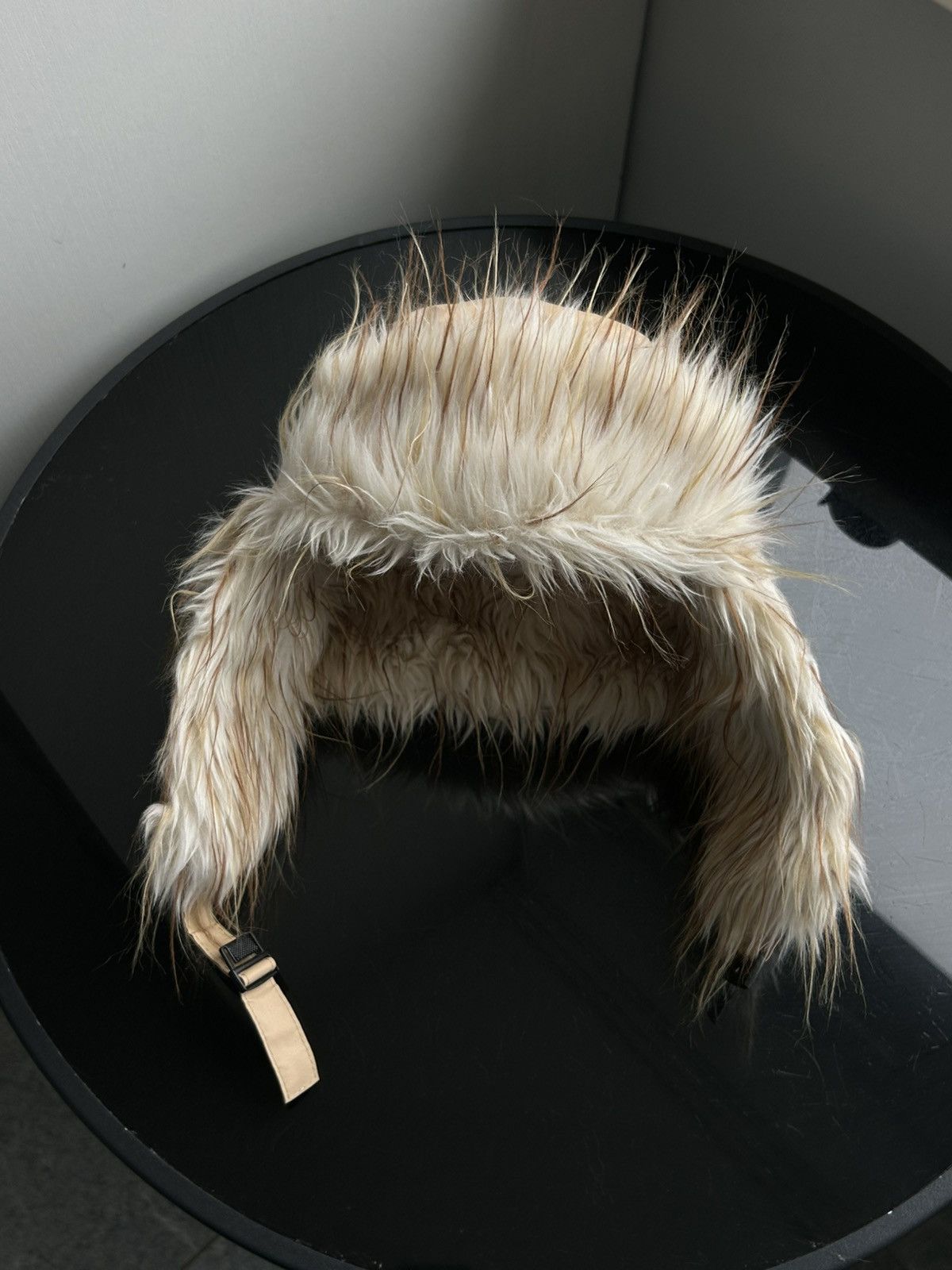 Japanese Brand Trapper Winter Hat FAUX FUR Ear Flaps Cream Ivory Buckle Fox Size ONE SIZE - 3 Thumbnail