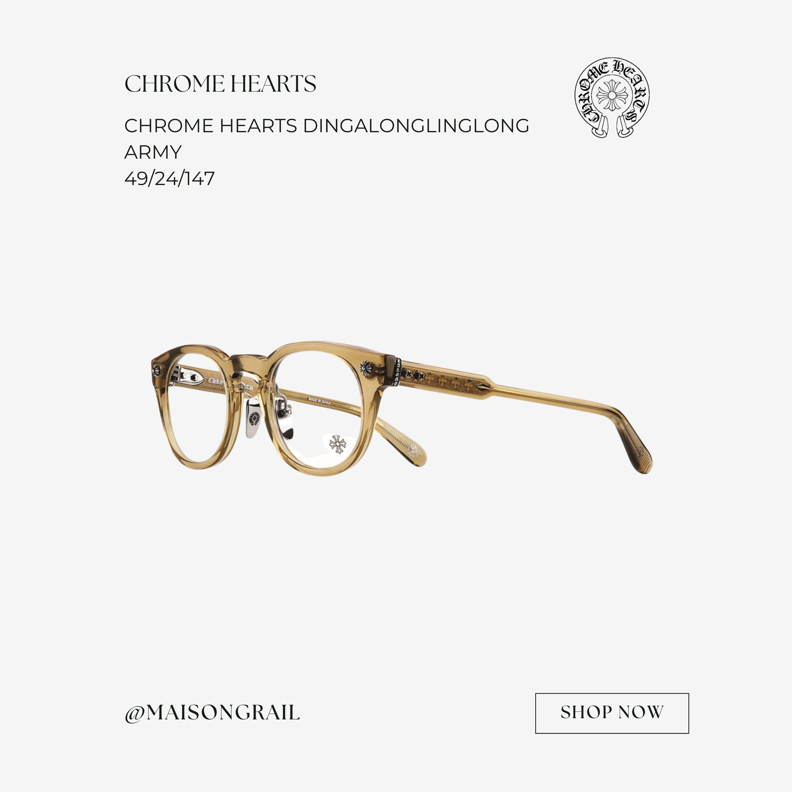 Chrome Hearts CHROME HEARTS DINGALONGLINGLONG ARMY EYEGLASSES Size ONE SIZE - 1 Thumbnail