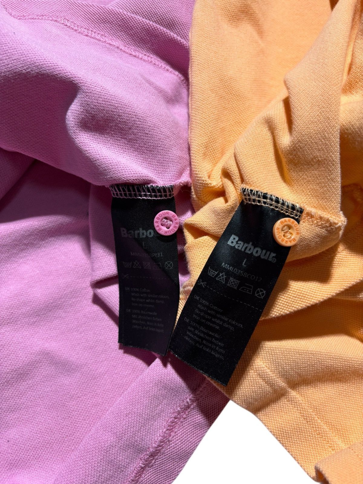Barbour x2 Barbour Polo Tshirt Collared Neck Orange/Pink Size US L / EU 52-54 / 3 - 7 Thumbnail