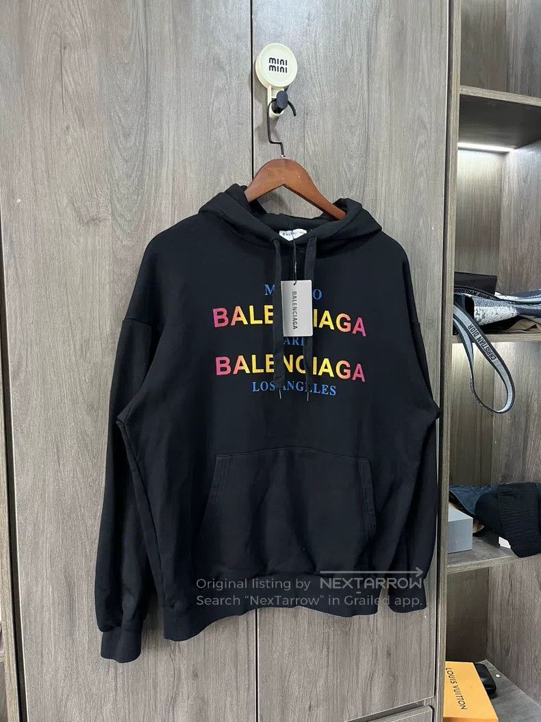 Balenciaga Balenciaga Logo slogan hooded sweatshirt Size US XS / EU 42 / 0 - 7 Thumbnail