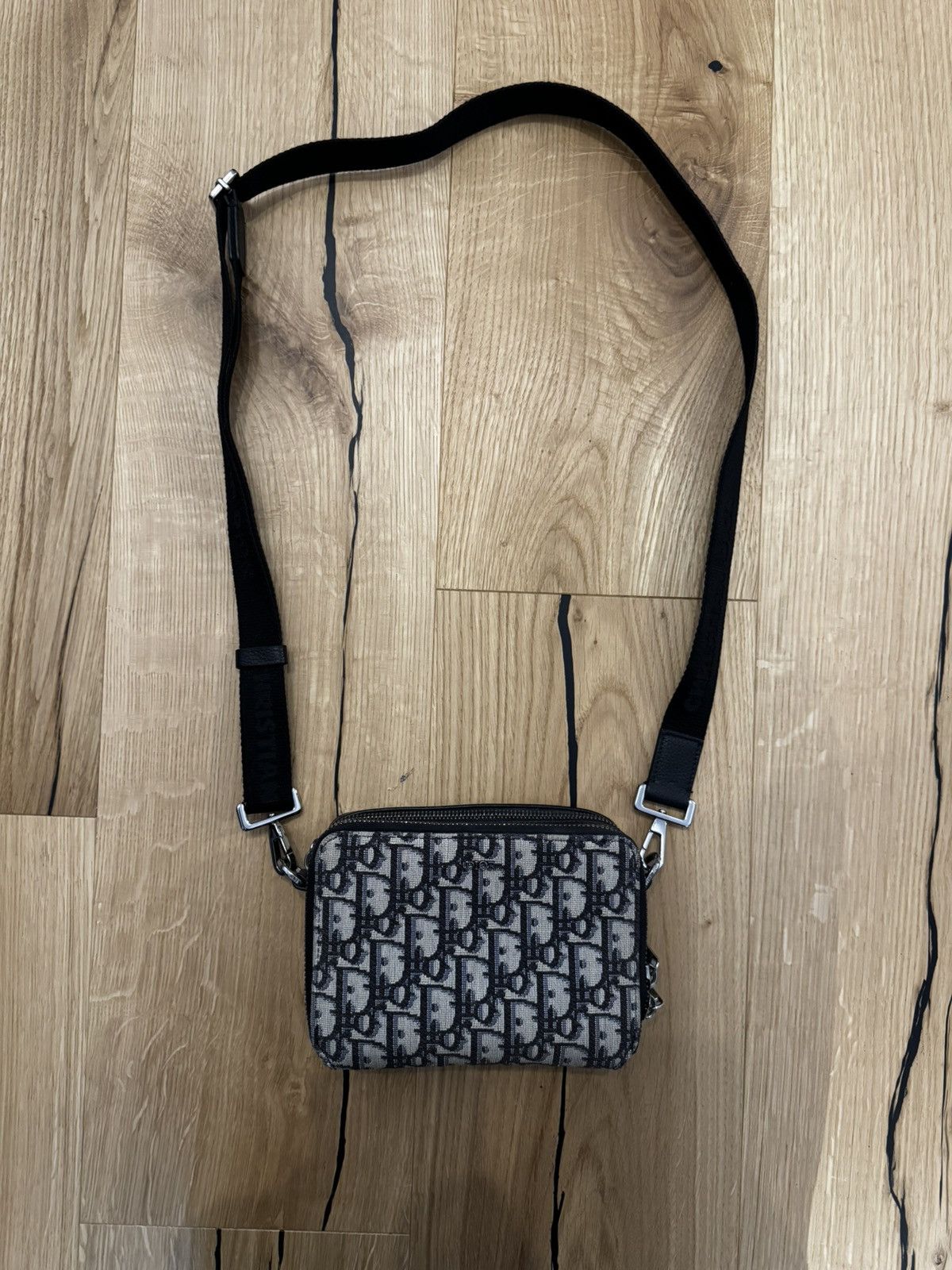 Dior Dior Oblique Jacquard Zipped Pouch with Strap Size ONE SIZE - 1 Thumbnail