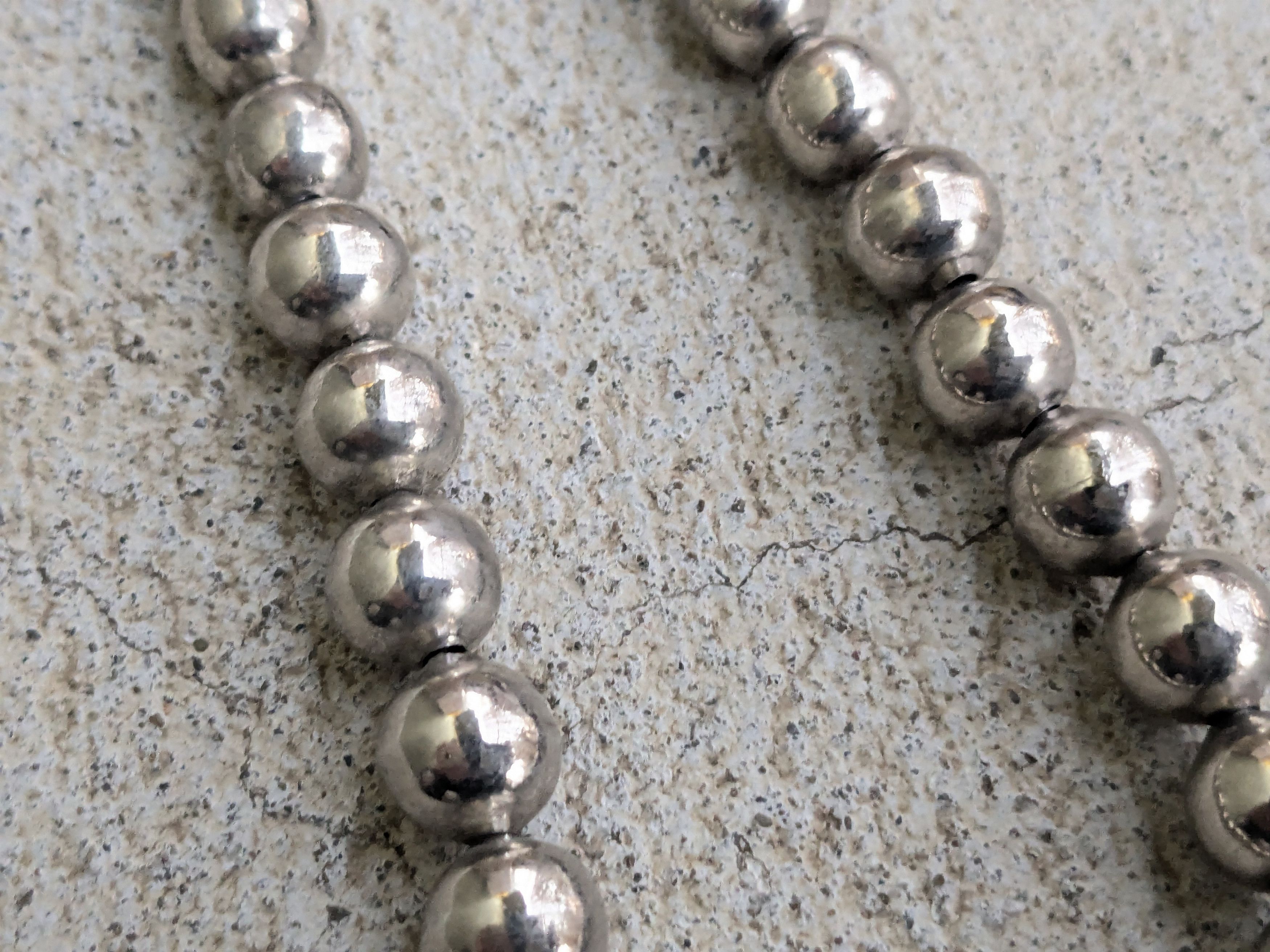 Sterling Silver Sterling Silver Necklace Ball Round Graduated Beads 18" Size ONE SIZE - 9 Thumbnail