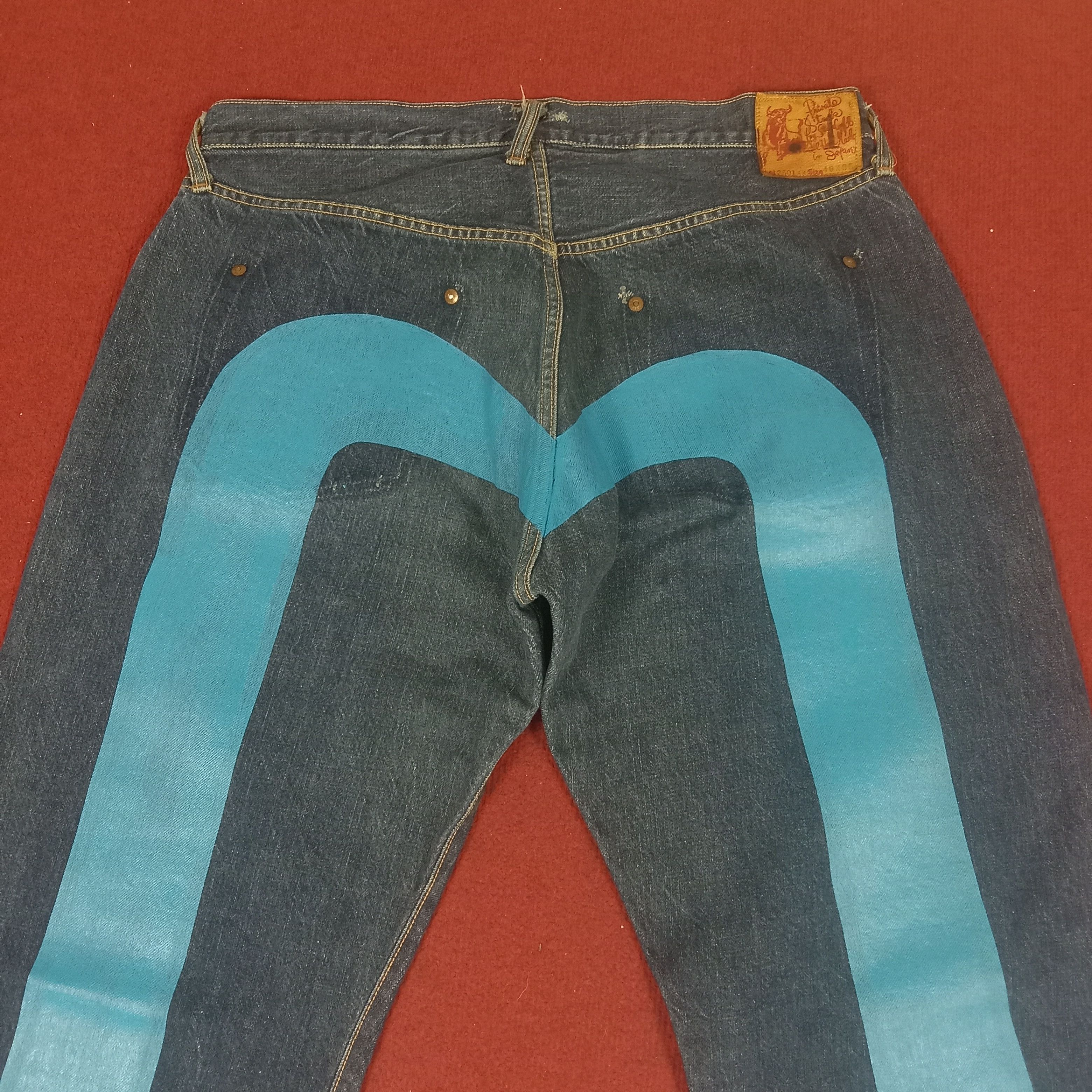 Evisu × Japanese Brand × Vintage Evis Streetwear Skater Custom Daicock Style Jeans Size US 35 - 2 Thumbnail