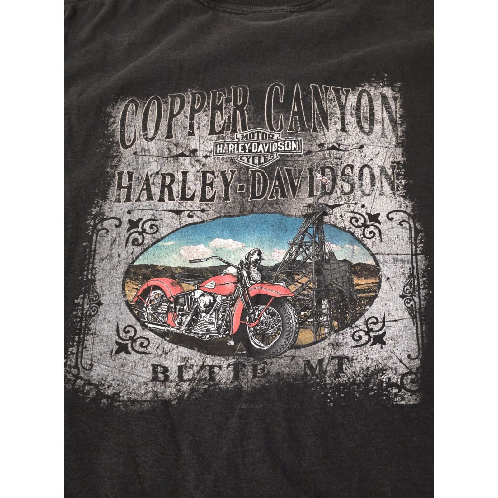 Harley Davidson Harley-Davidson Shirt Mens XL Ride Hard Go Home Black Graphic Print Crew Neck T-Shirt Size US XL / EU 56 / 4 - 6 Thumbnail