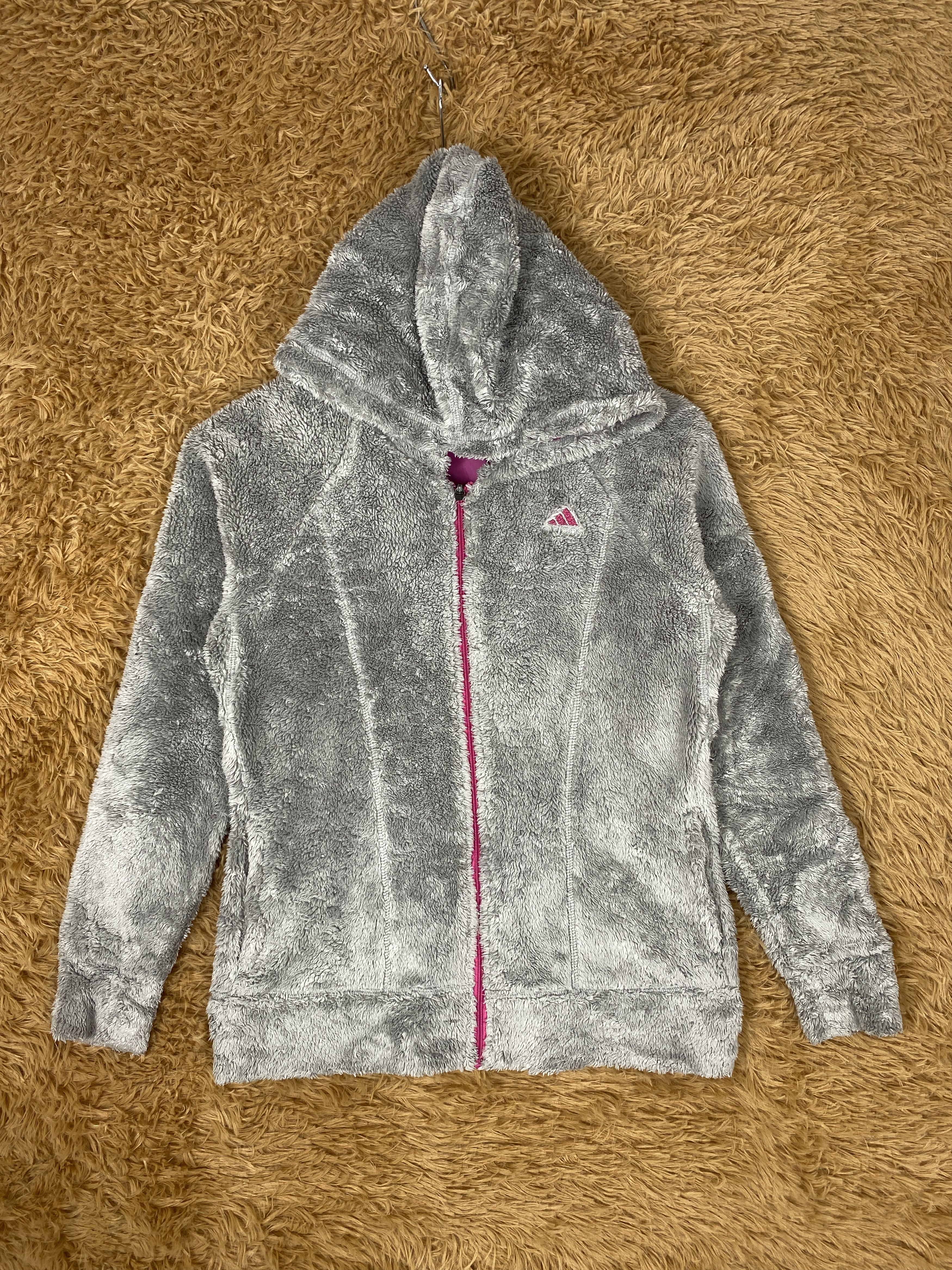 image of Adidas Hoodie Fleece Jacket, Women's (Size 2XS)